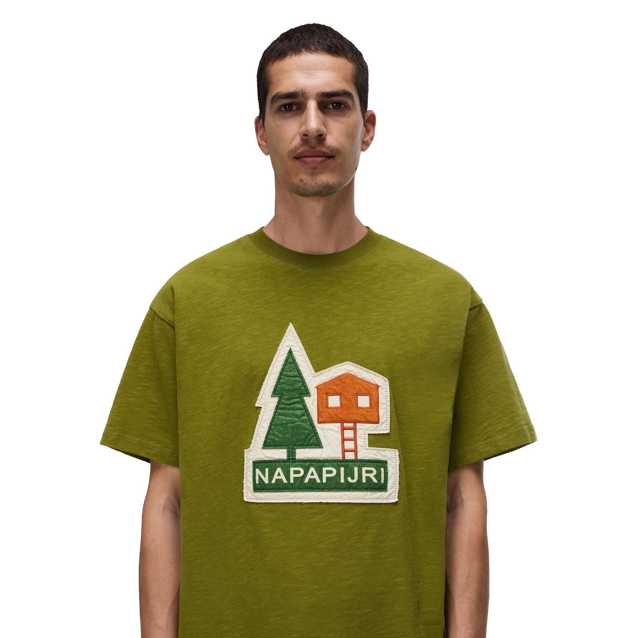 Napapijri Napapijri S-Trahus Ss Erkek T-Shirt Yeşil - 3