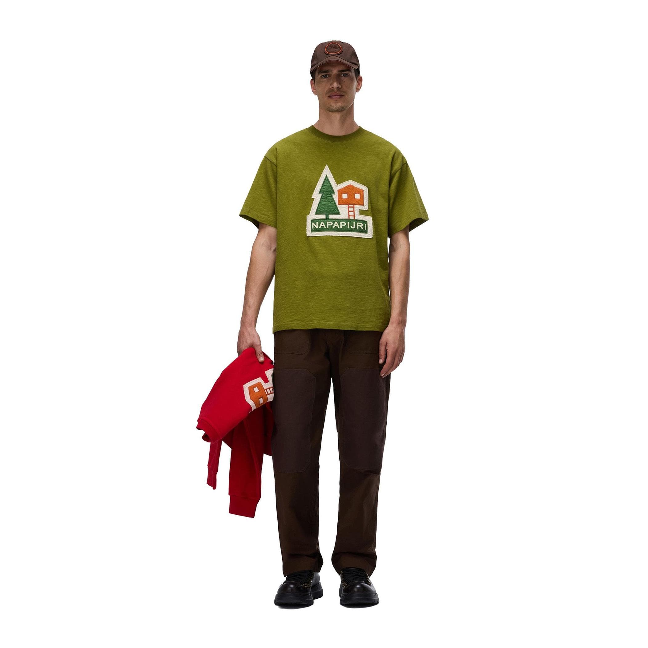 Napapijri Napapijri S-Trahus Ss Erkek T-Shirt Yeşil - 4