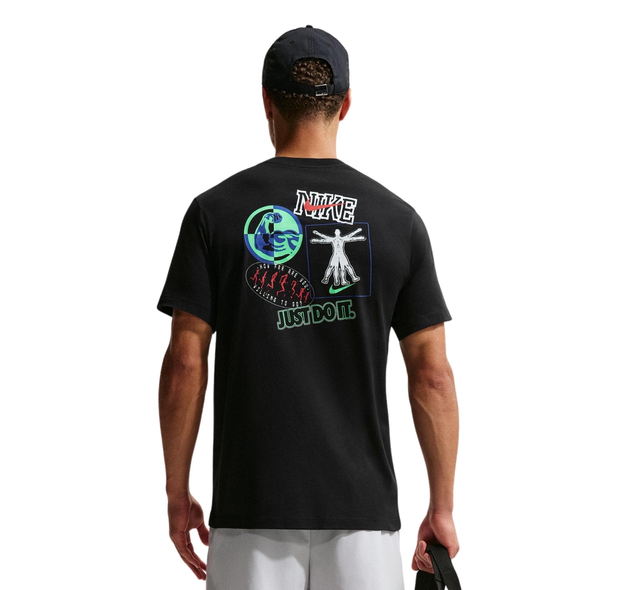 Nike Nike M Nk Tee Std Traın Stıckers Erkek T-Shirt Siyah - 2