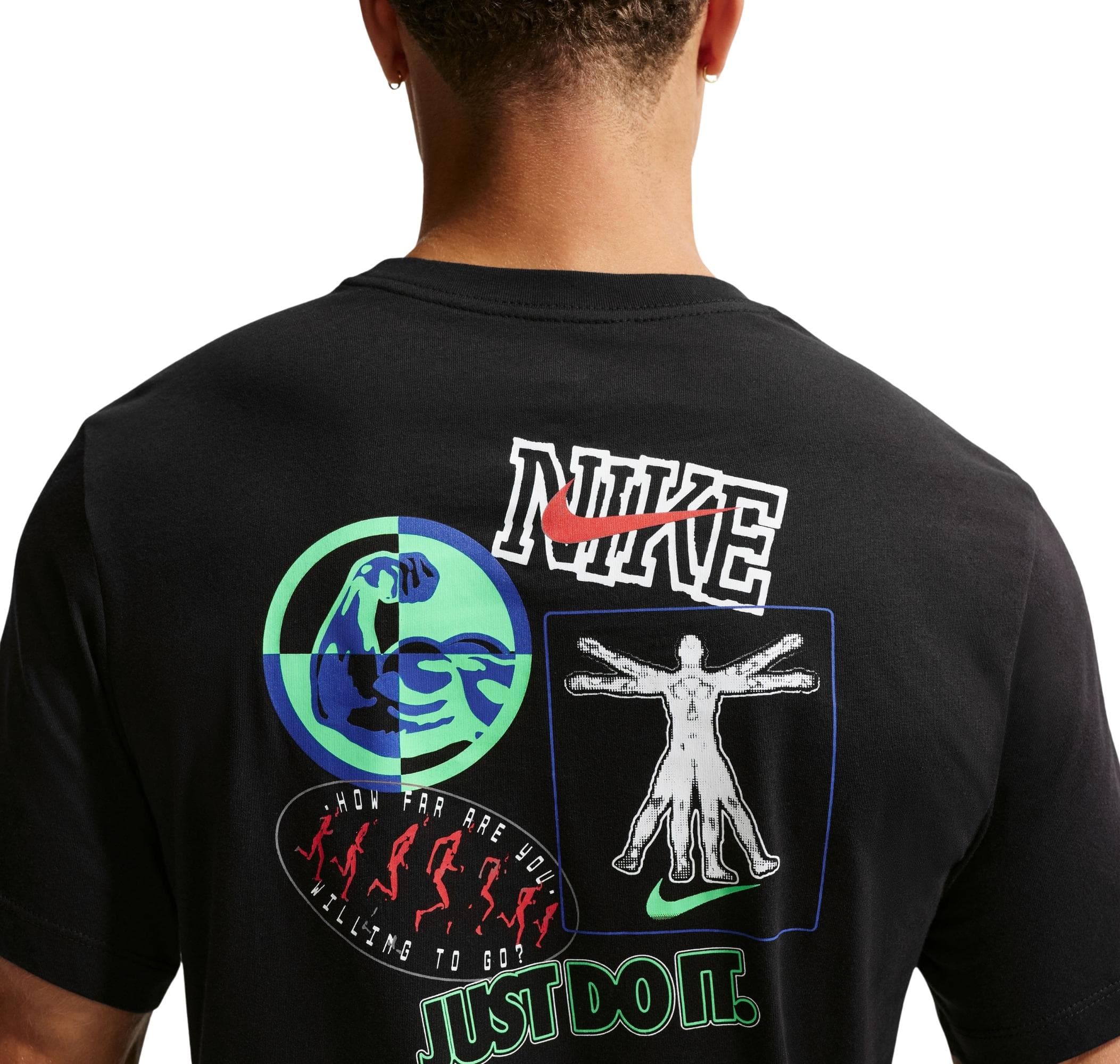 Nike Nike M Nk Tee Std Traın Stıckers Erkek T-Shirt Siyah - 4