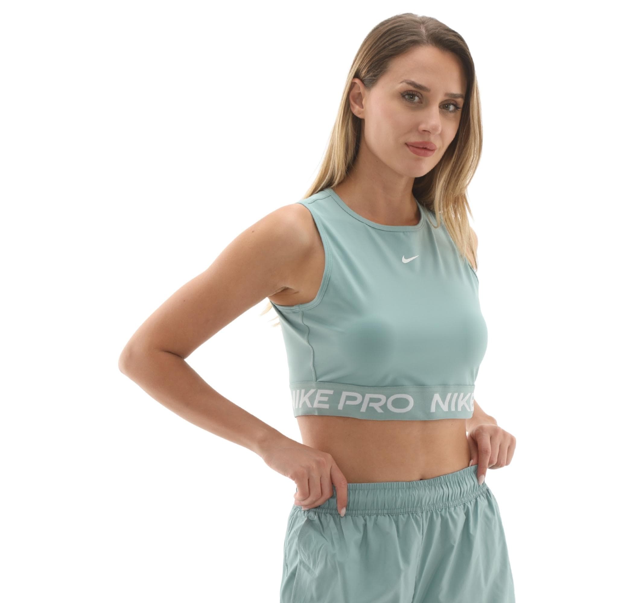 Nike Nike Pro Kadın T-Shirt Açık Mavi - 2