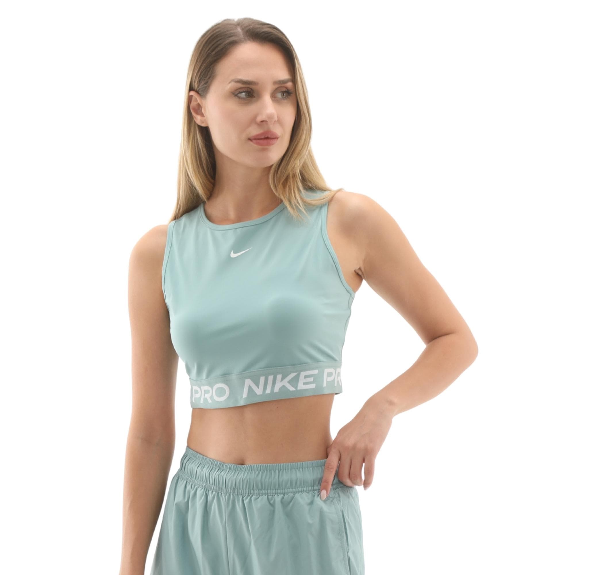 Nike Nike Pro Kadın T-Shirt Açık Mavi - 3
