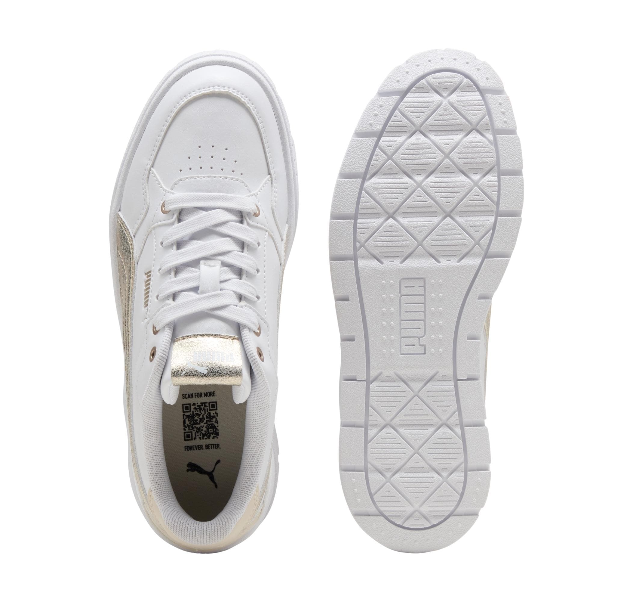 Puma Puma Karmen Iı Idol Metallic Kadın Spor Ayakkabı Beyaz - 6