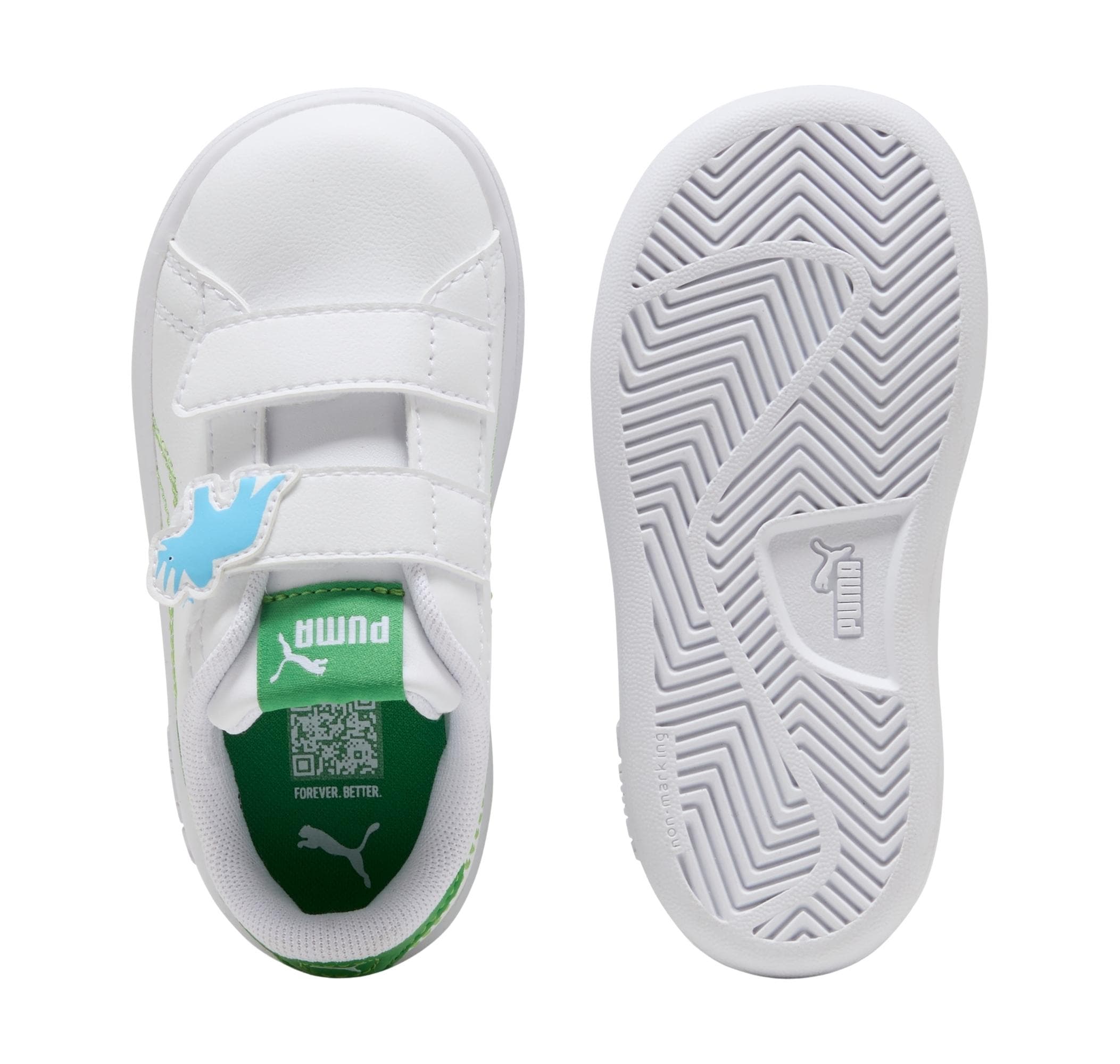 Puma Puma Smash 3.0 Dino V Inf Bebek Spor Ayakkabı Beyaz - 6