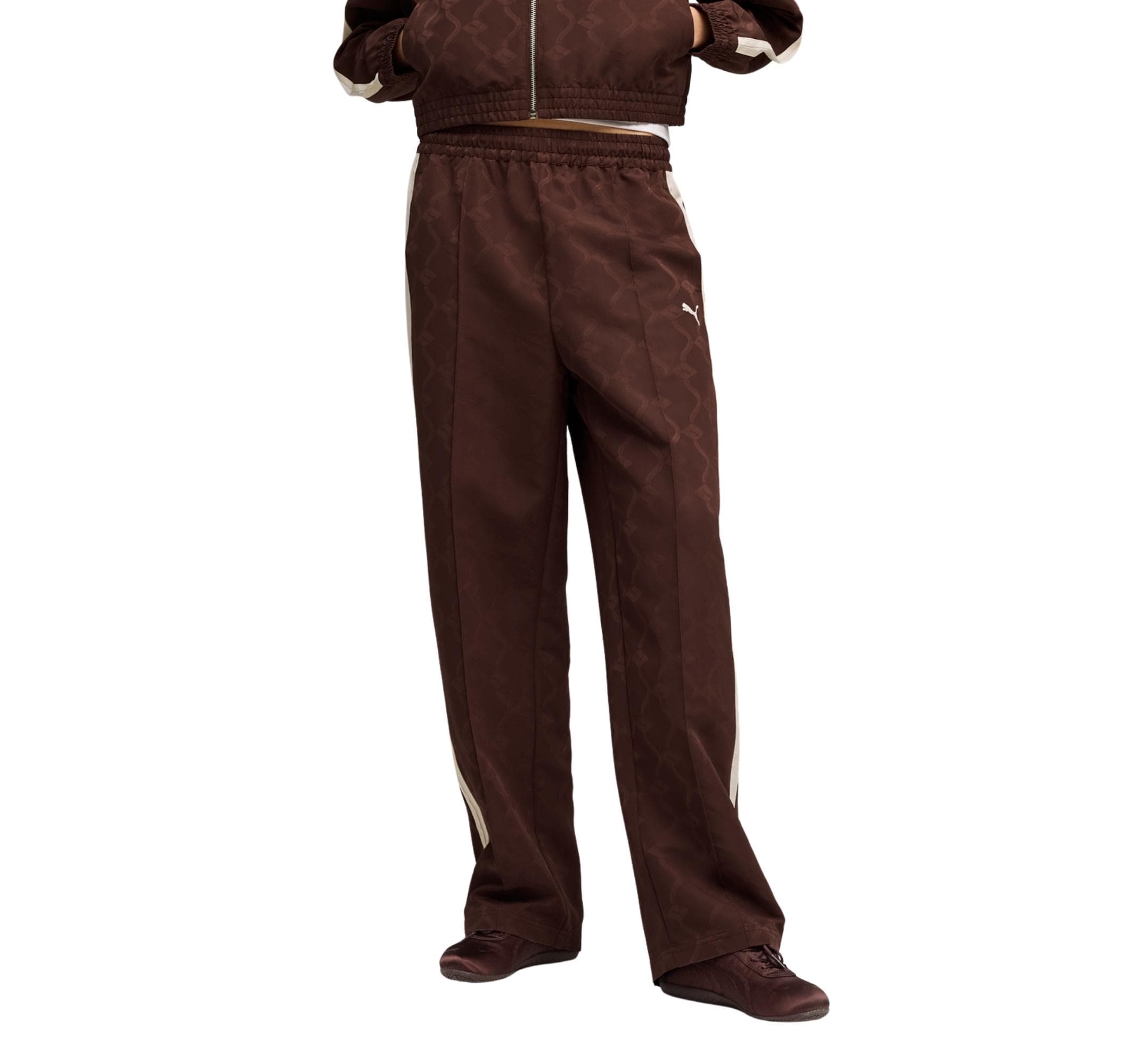 Puma Puma T7 Jacquarded Woven Pants Op Kadın Eşofman Altı Kahve - 2