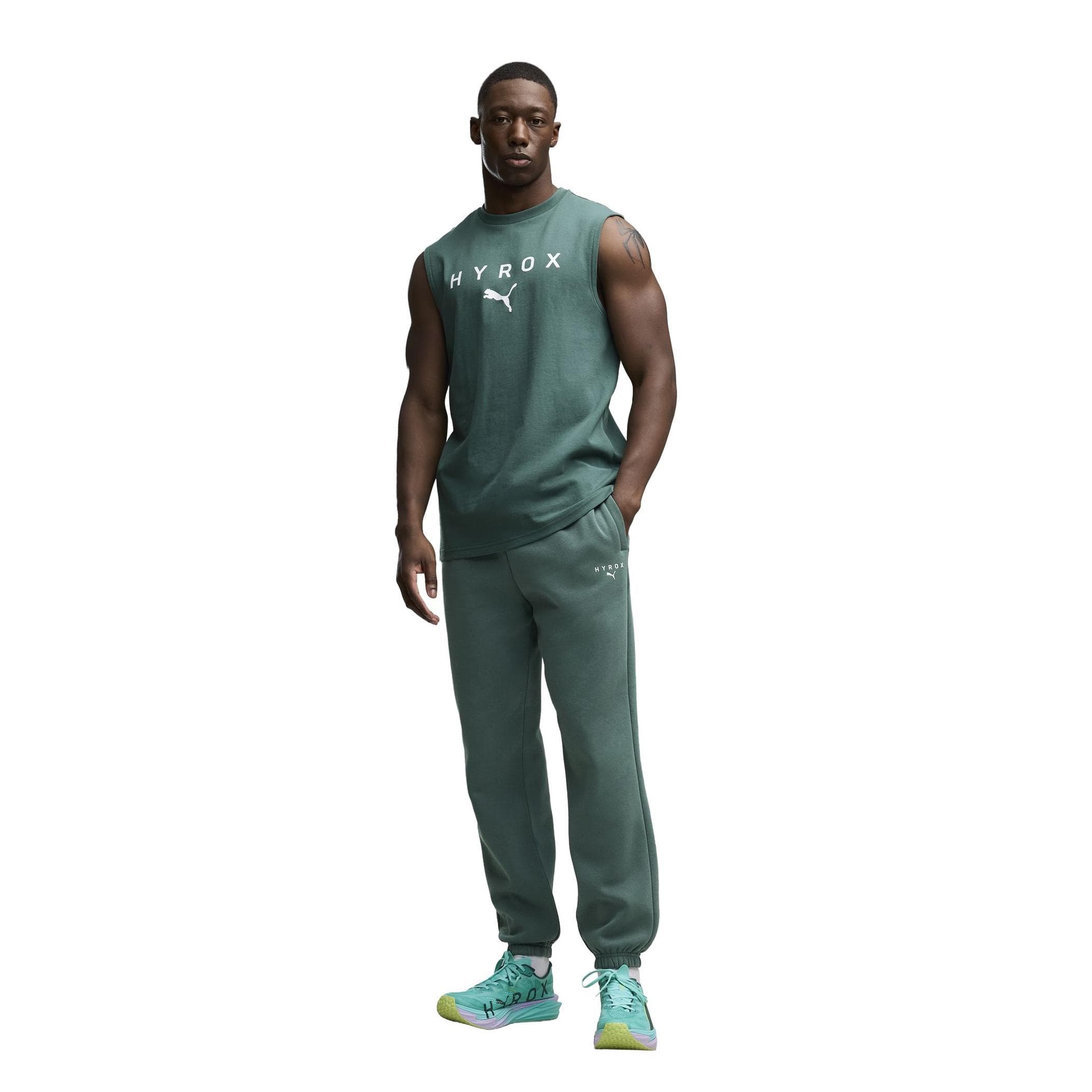 Puma Puma X Hyrox Fleece Sweatpant Erkek Eşofman Altı Yeşil - 3