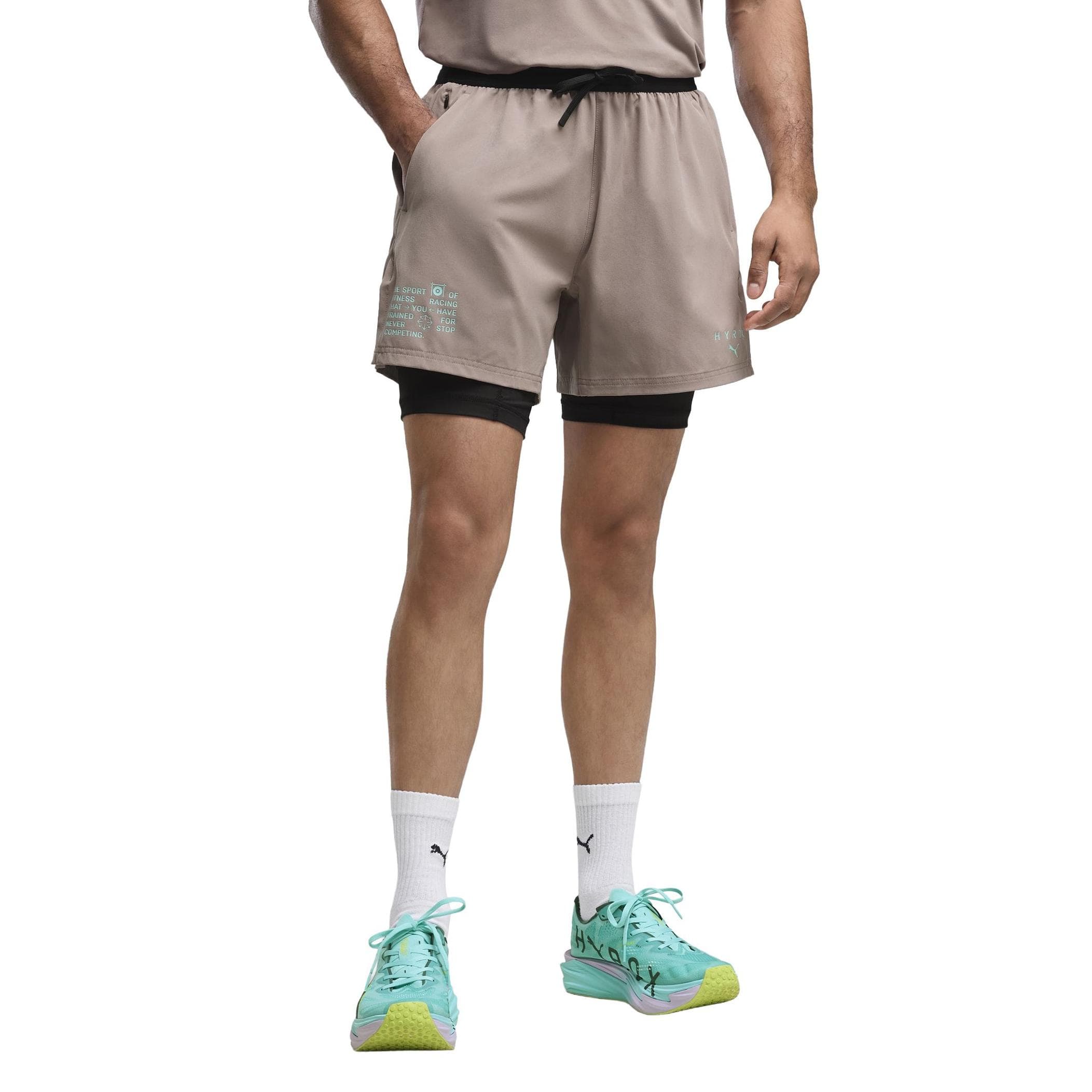 Puma Puma X Hyrox M 2In1 Pwrmode Short Erkek Şort Ve Kapri Bej