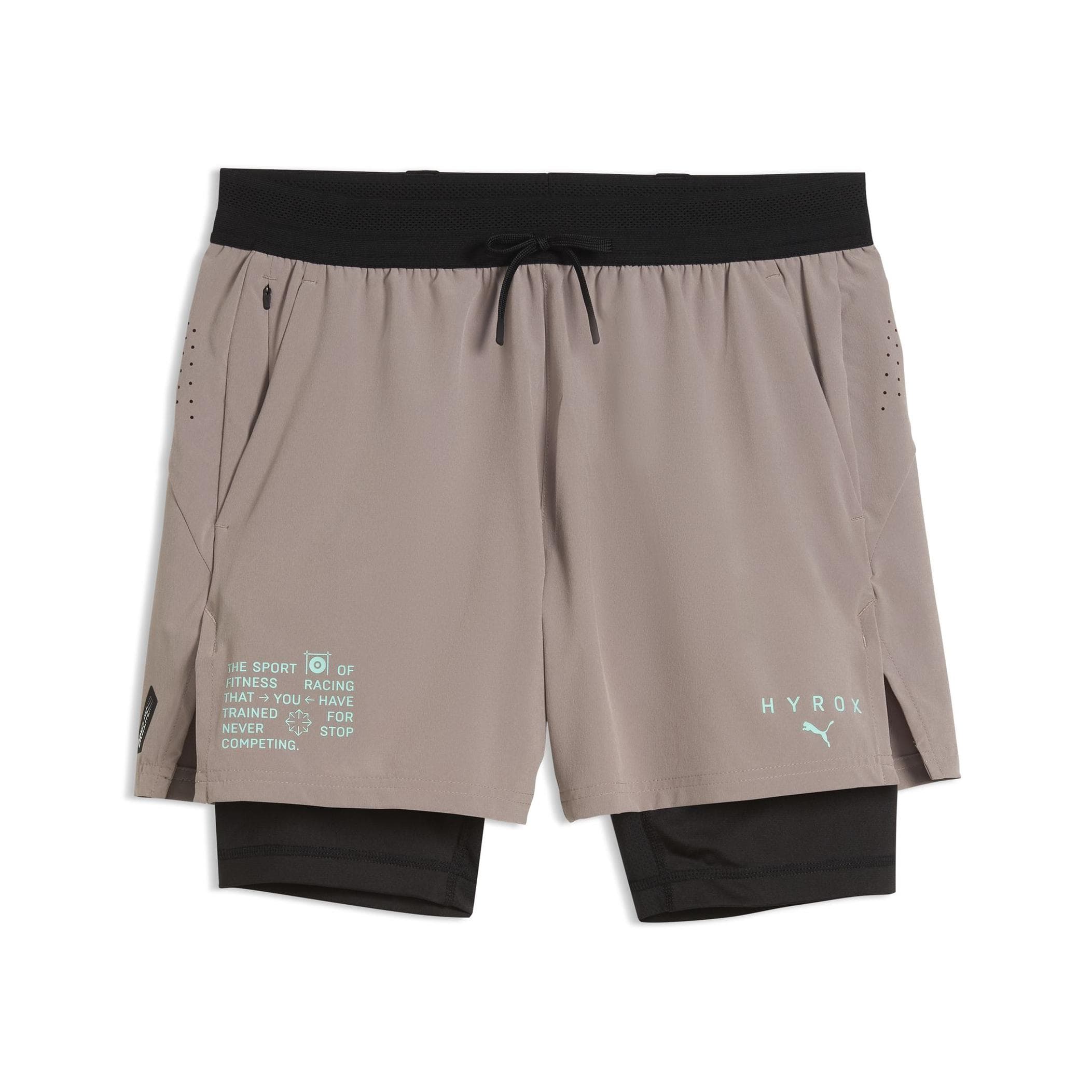 Puma Puma X Hyrox M 2In1 Pwrmode Short Erkek Şort Ve Kapri Bej - 5