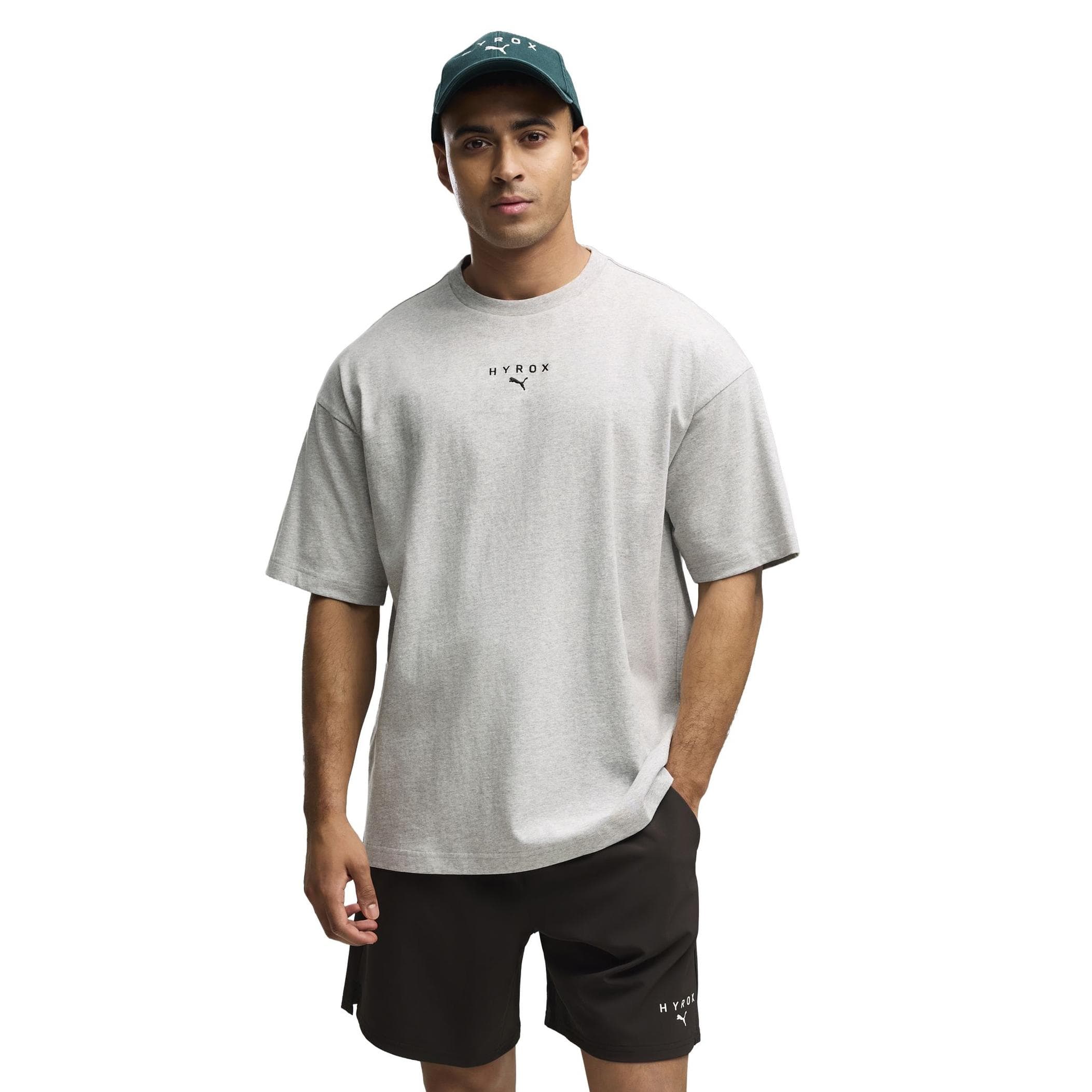 Puma Puma X Hyrox M Lıfestyle Tee Erkek T-Shirt Gri
