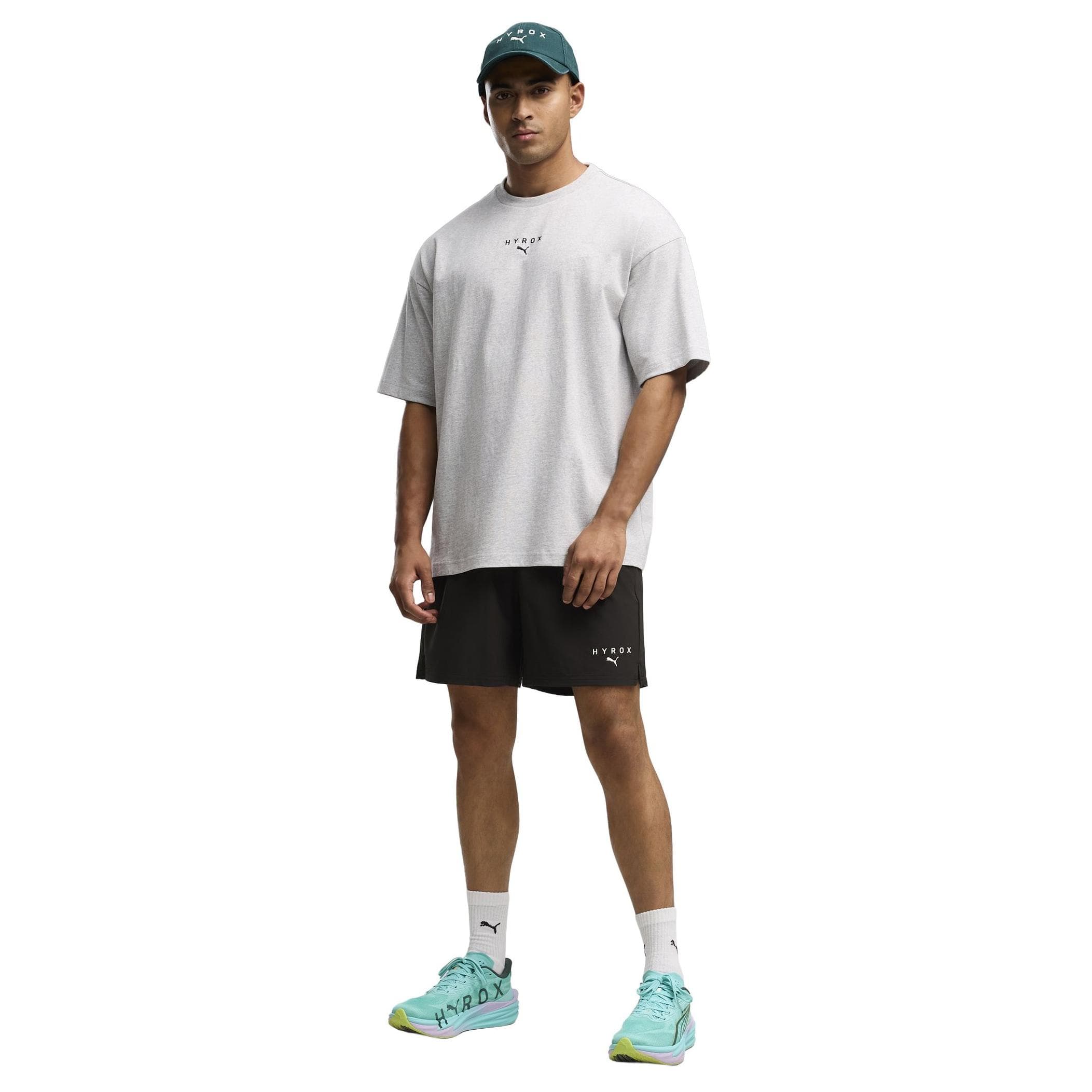 Puma Puma X Hyrox M Lıfestyle Tee Erkek T-Shirt Gri - 3