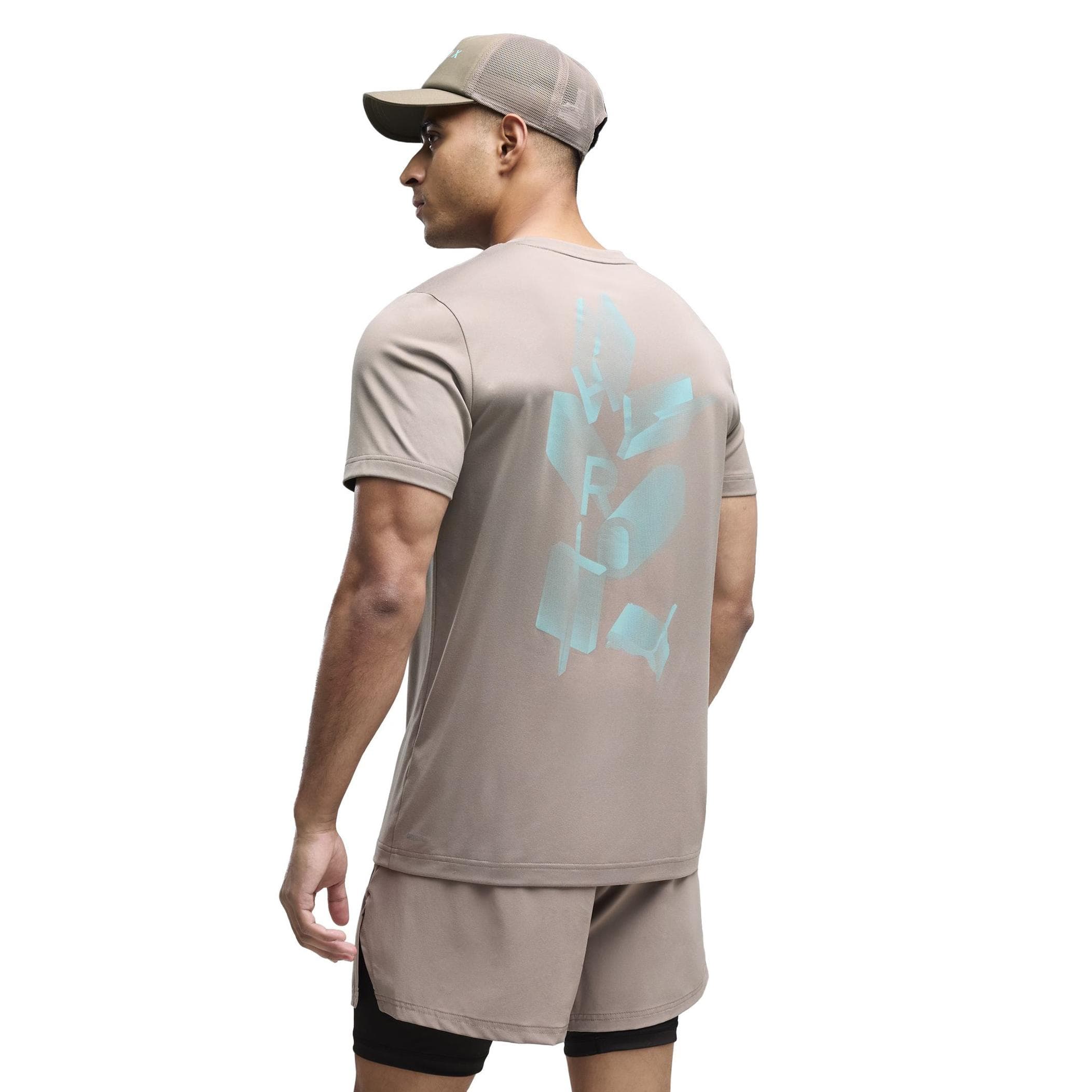 Puma Puma X Hyrox M Poly Graphıc Tee Erkek T-Shirt Bej - 2