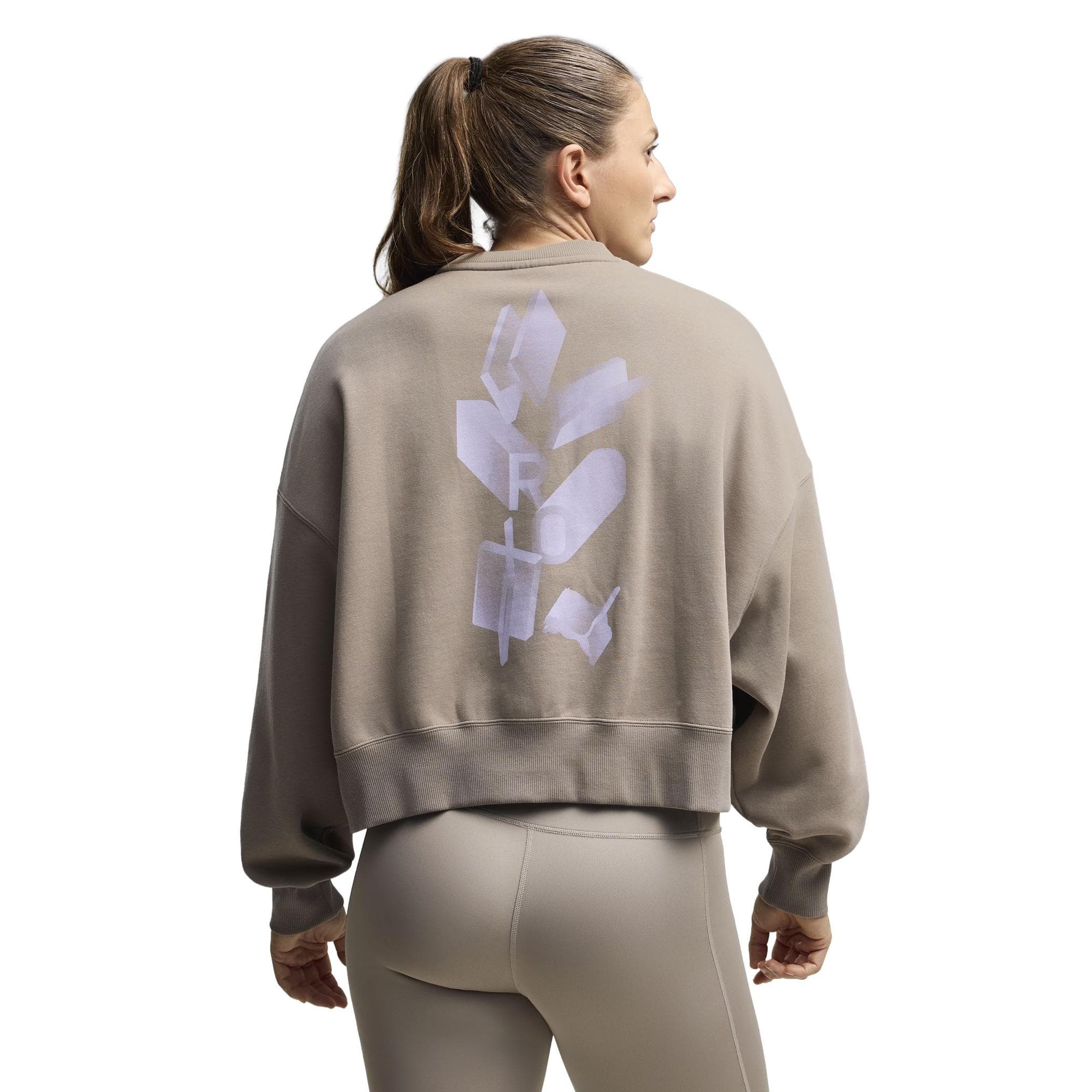 Puma Puma X Hyrox W Heavyweıght Crew Kadın Sweatshirt Bej - 2