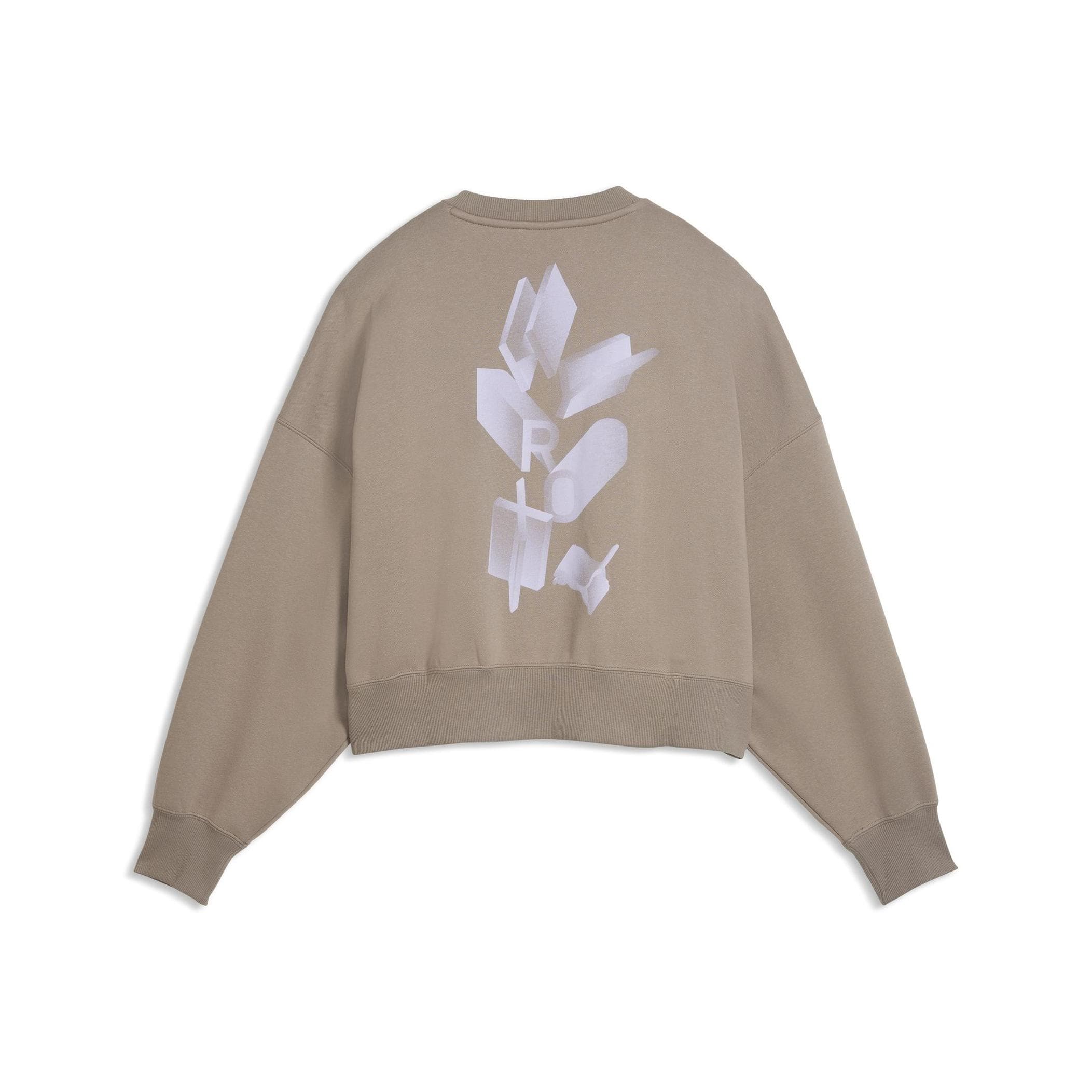 Puma Puma X Hyrox W Heavyweıght Crew Kadın Sweatshirt Bej - 4