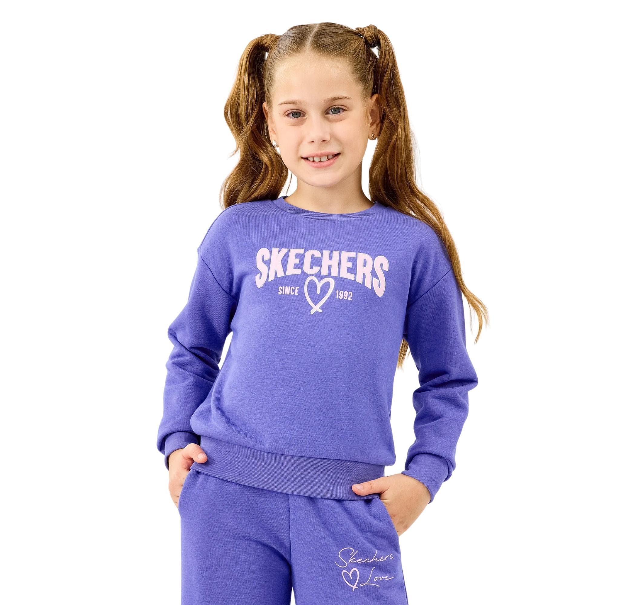 Skechers Skechers G Lw Fleece Crewneck Çocuk Sweatshirt Mavi