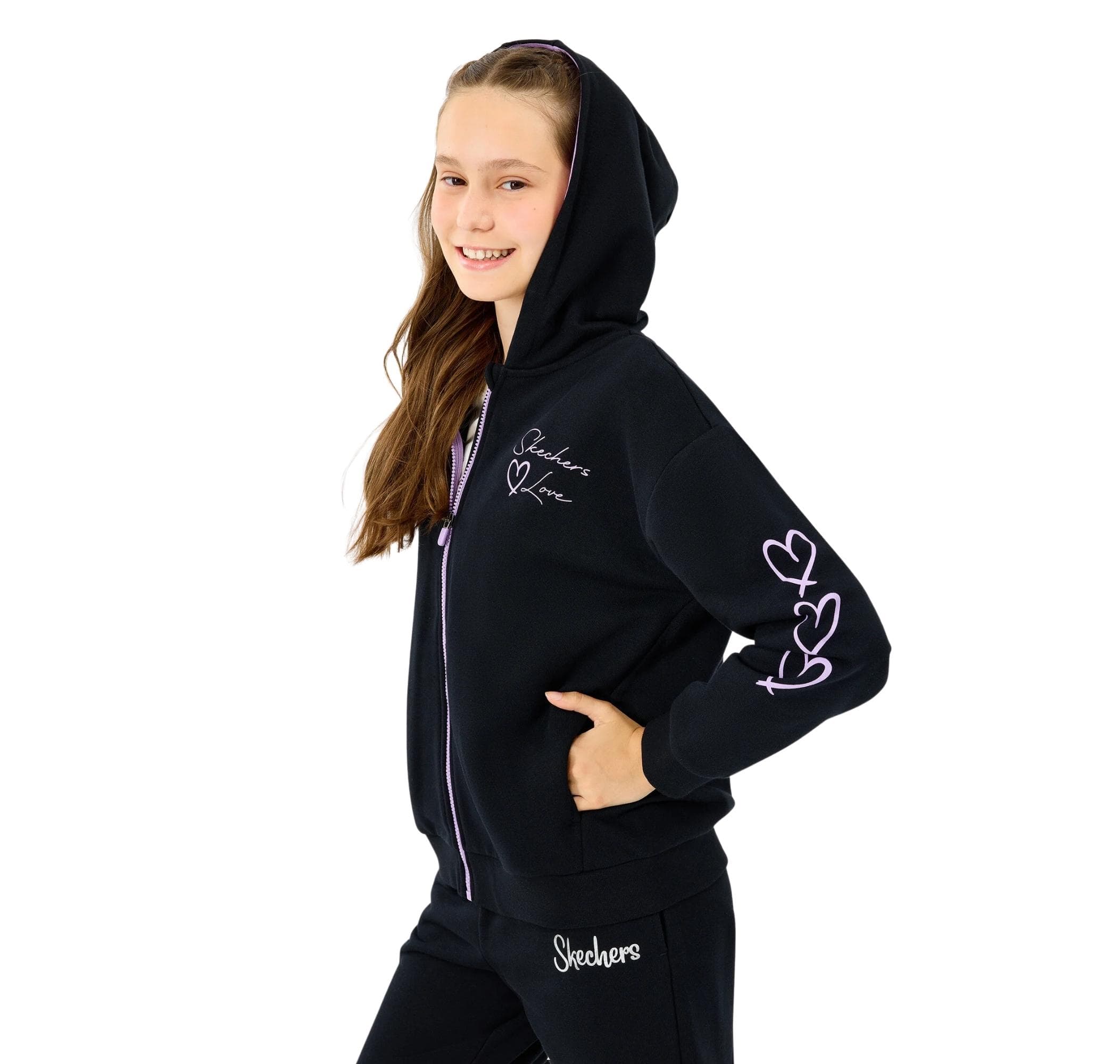 Skechers Skechers G Lw Fleece Full Zıp Çocuk Ceket Siyah - 2