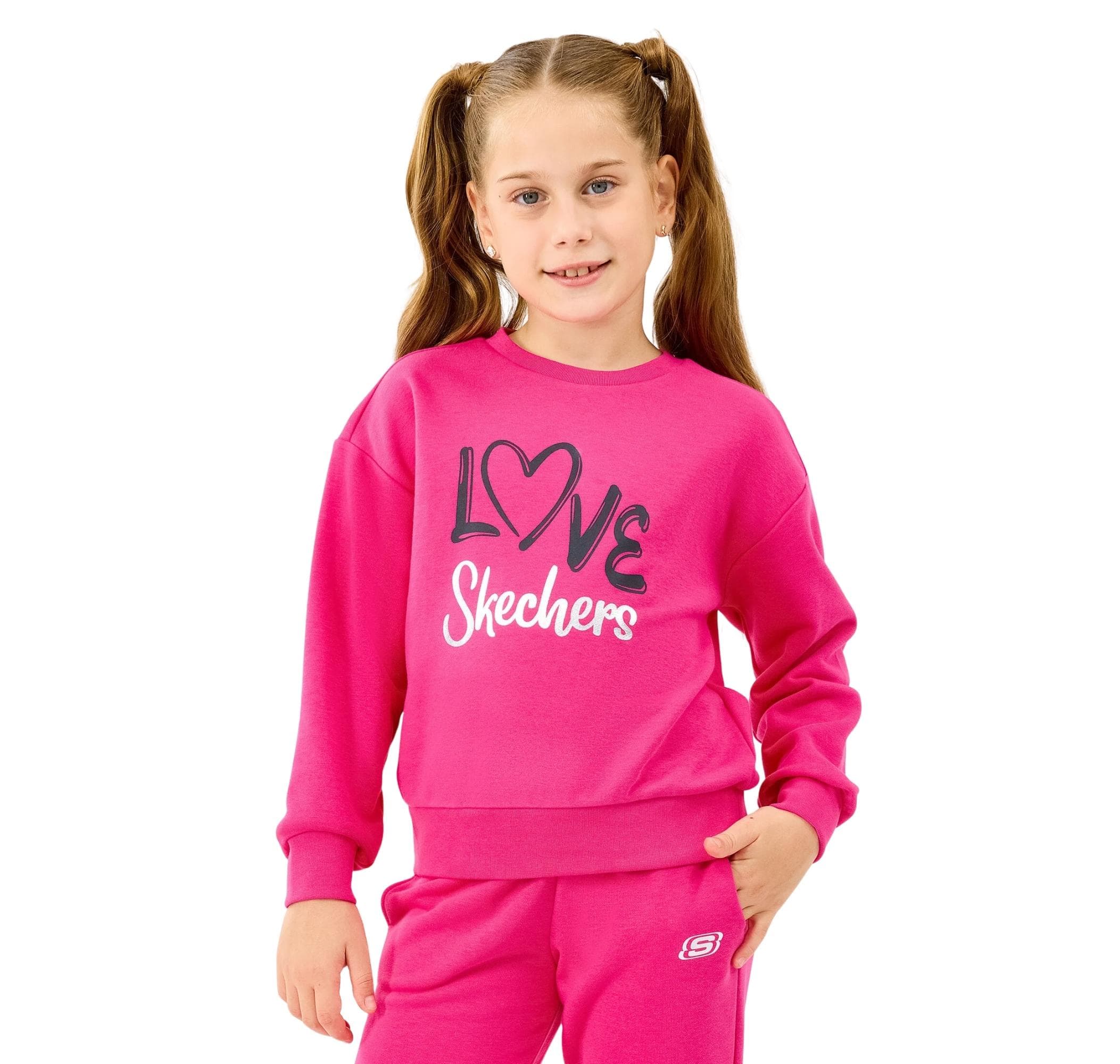 Skechers Skechers G Lw Fleece Çocuk Sweatshirt Pembe