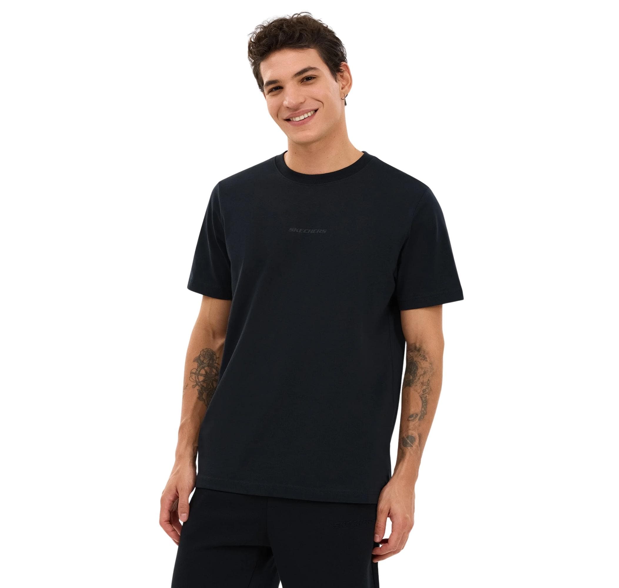 Skechers Skechers M Essential Erkek T-Shirt Siyah - 2
