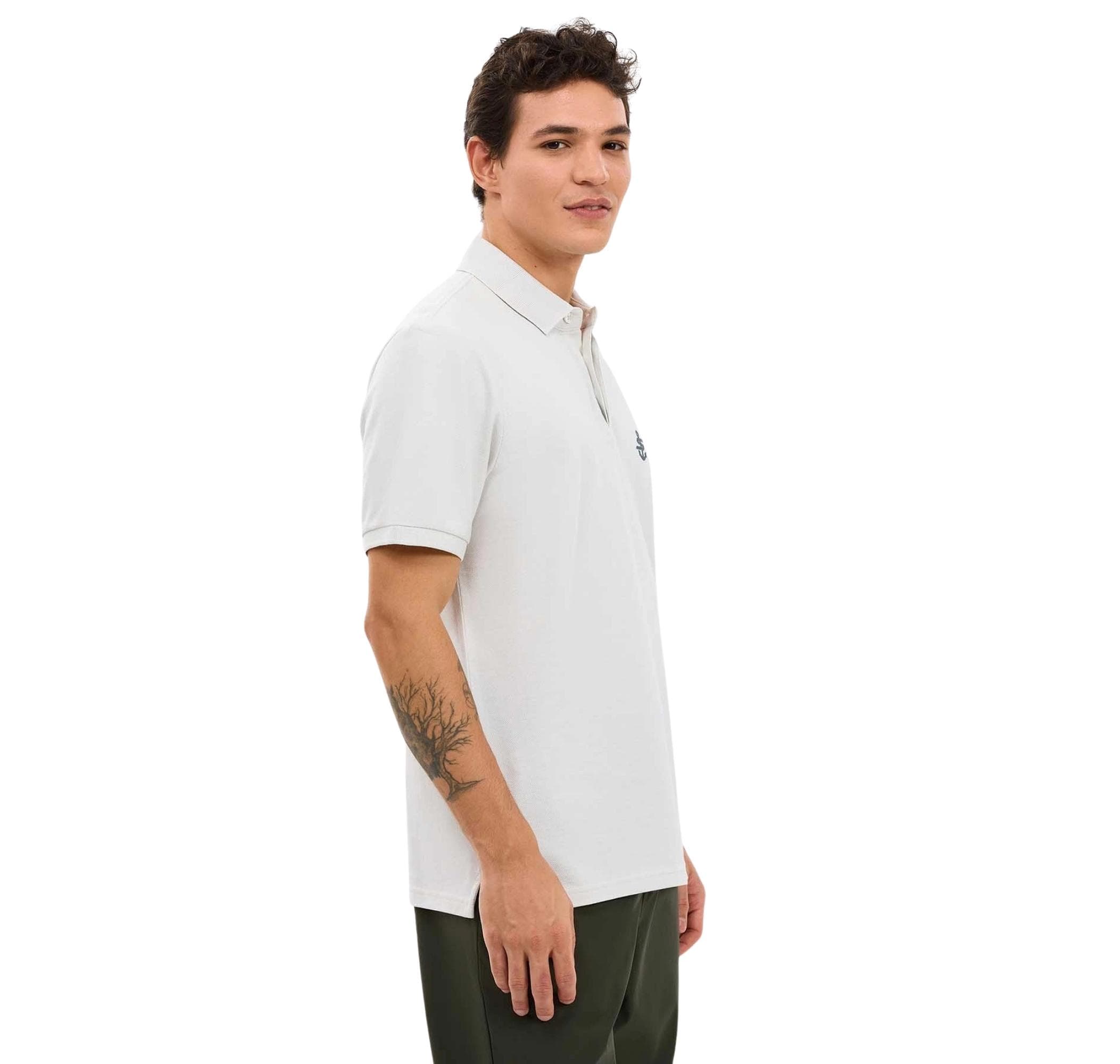 Skechers Skechers M Logo Printed Polo Erkek T-Shirt Beyaz - 2