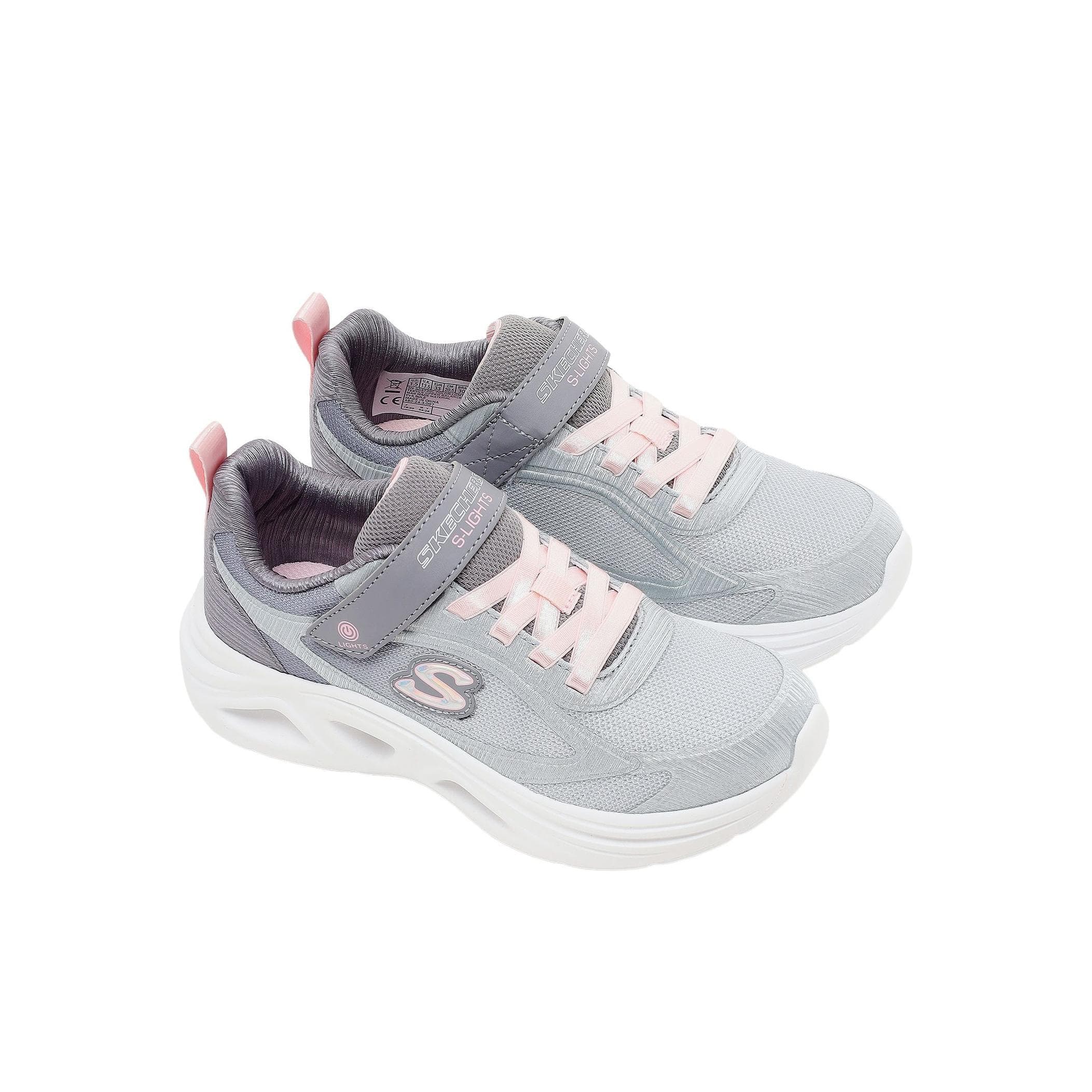 Skechers Skechers Sola Glow 2.0 Çocuk Spor Ayakkabı Gri - 5