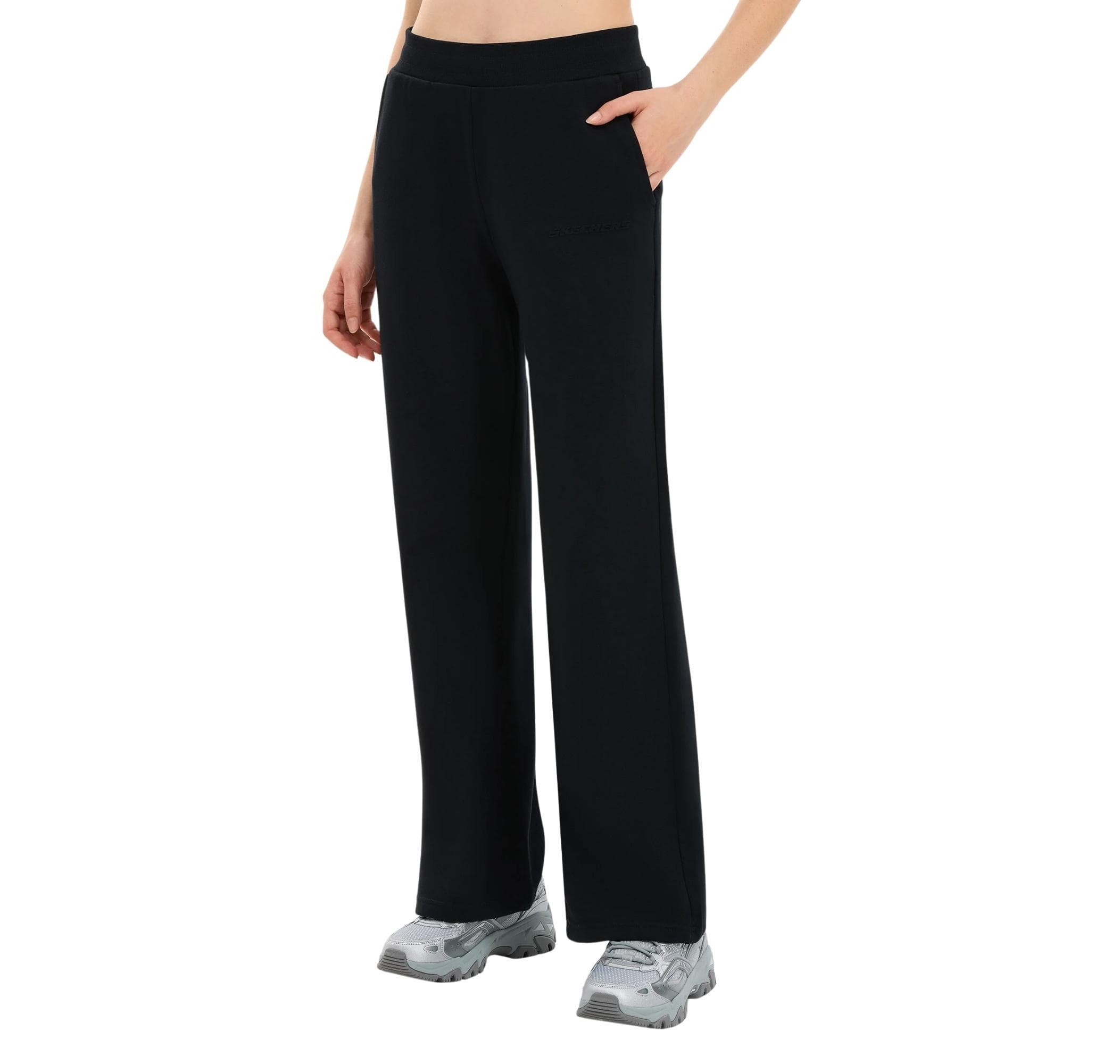 Skechers Skechers W Essential Wide Leg Sweatpant Kadın Eşofman Altı Siyah - 2