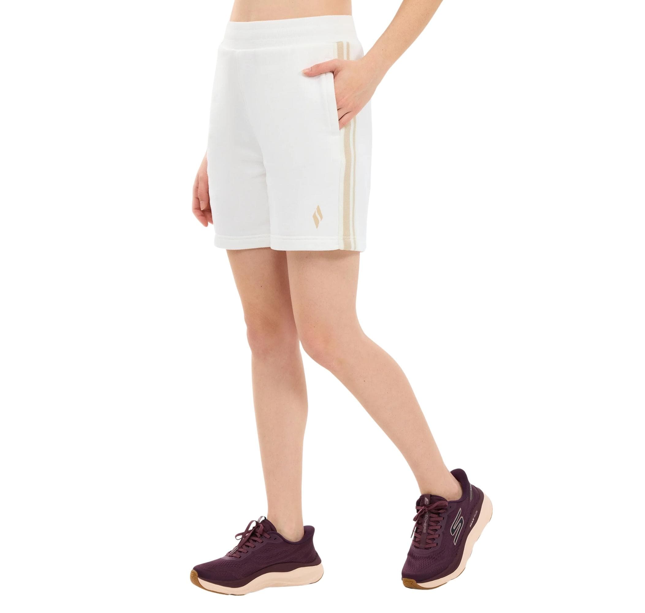 Skechers Skechers W Lw Fleece Sweatshort Kadın Şort Ve Kapri Beyaz - 2