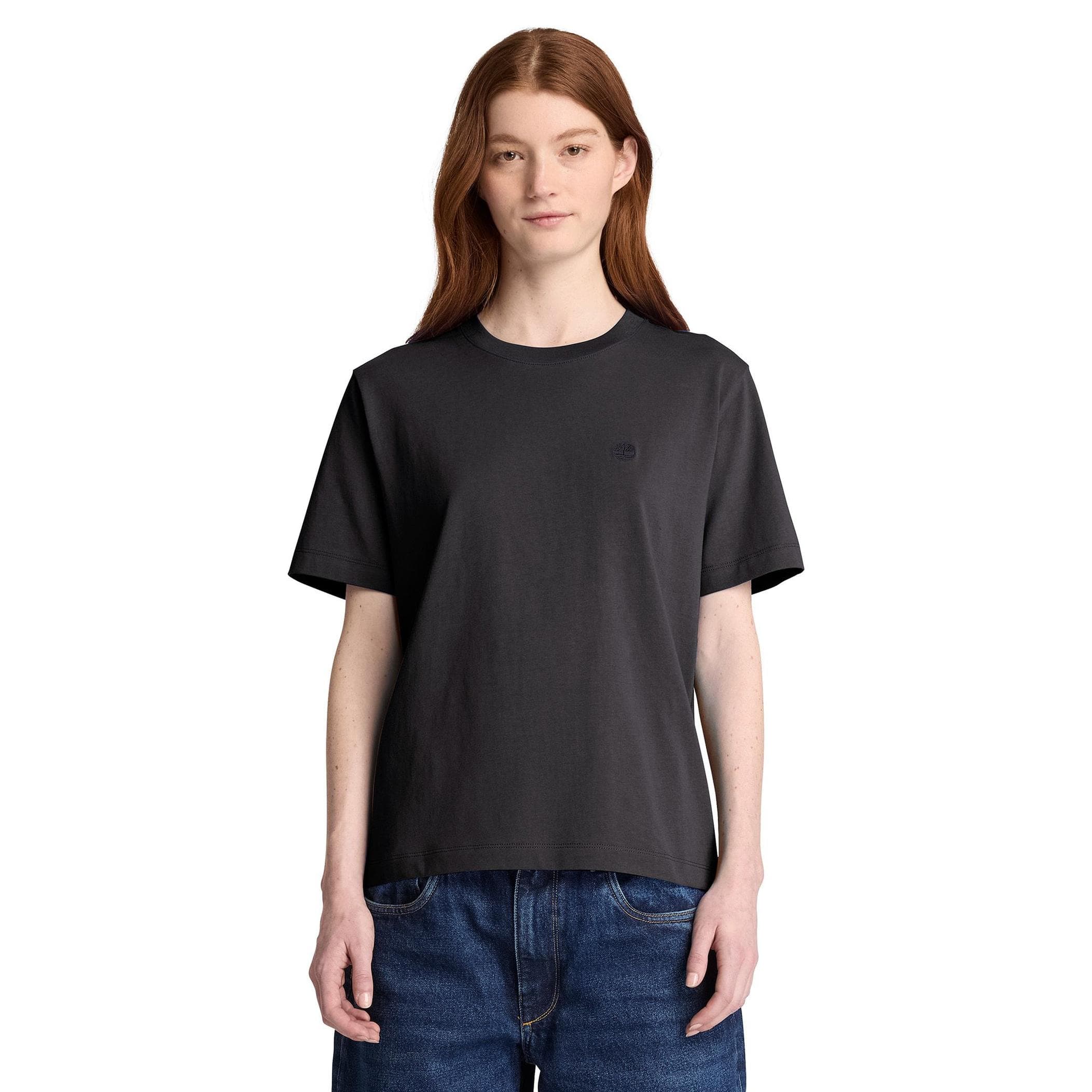 Timberland Timberland Crafted Crew Short-Sleeves Tee Kadın T-Shirt Siyah