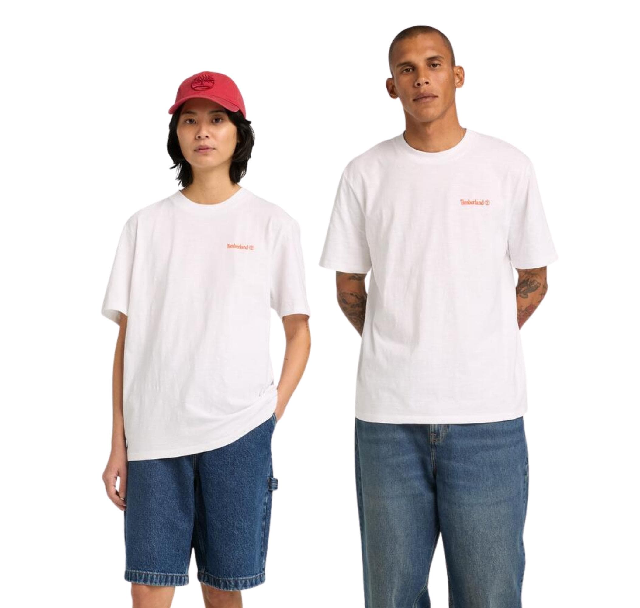 Timberland Timberland Fishing Photo Back Garphic Tee Erkek T-Shirt Beyaz - 2