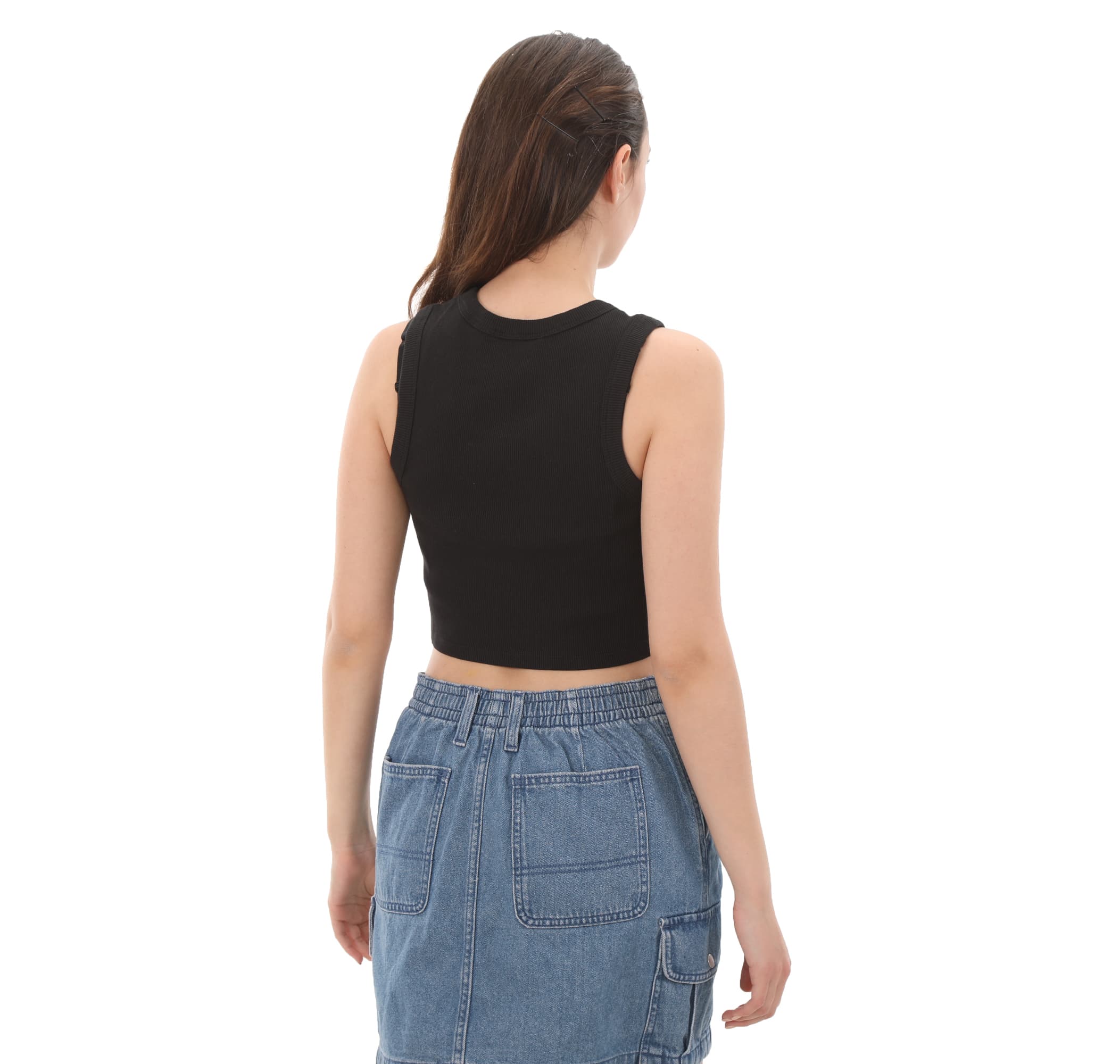 Vans Vans Drew Rib Tank Kadın T-Shirt Siyah - 4