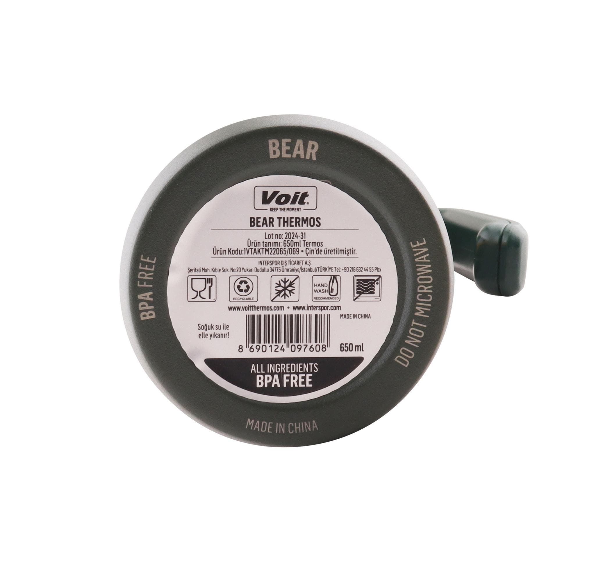 Voit Voit Bear Thermos 650Ml Termos Antrasit - 6