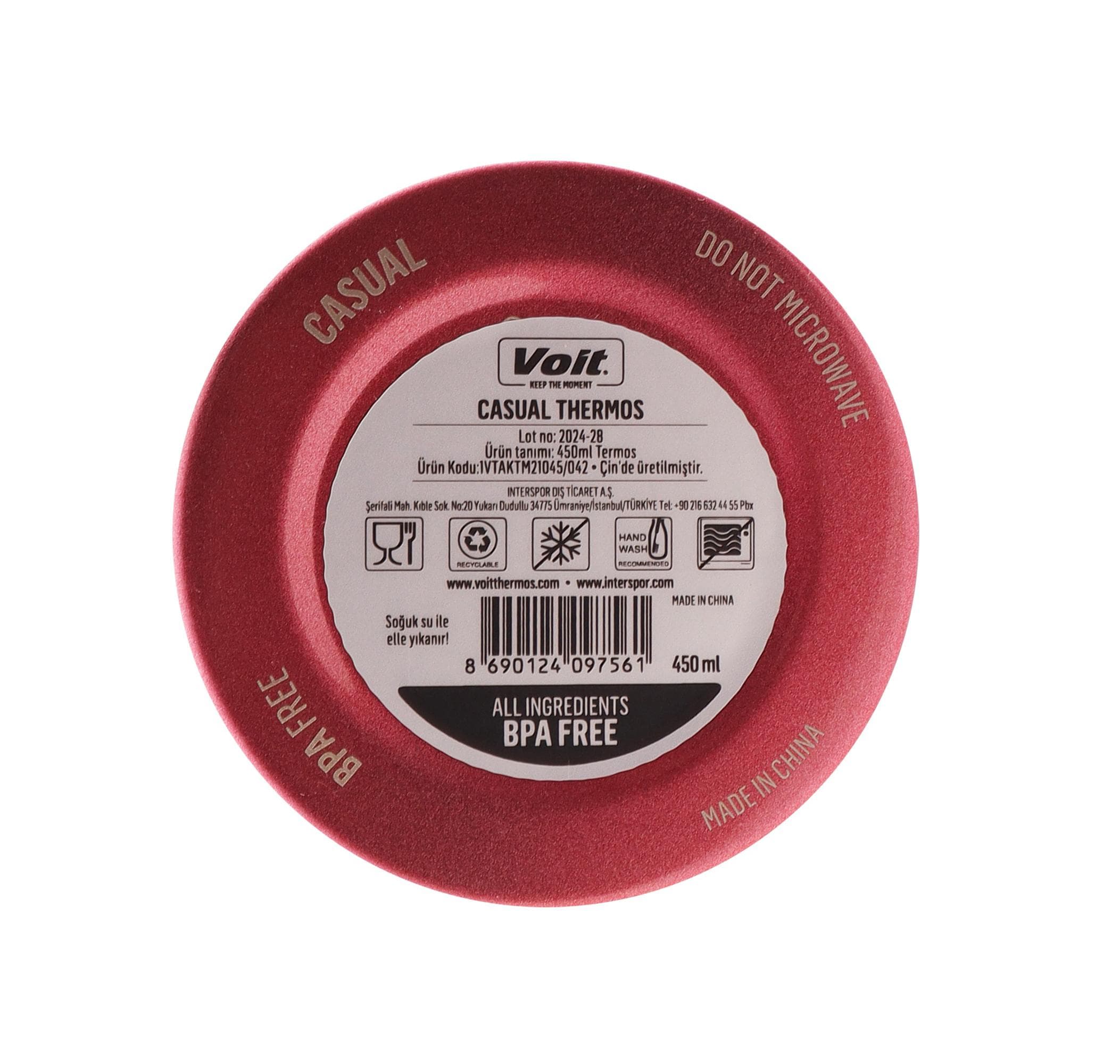 Voit Voit Casual Thermos 450Ml Termos Kırmızı - 6