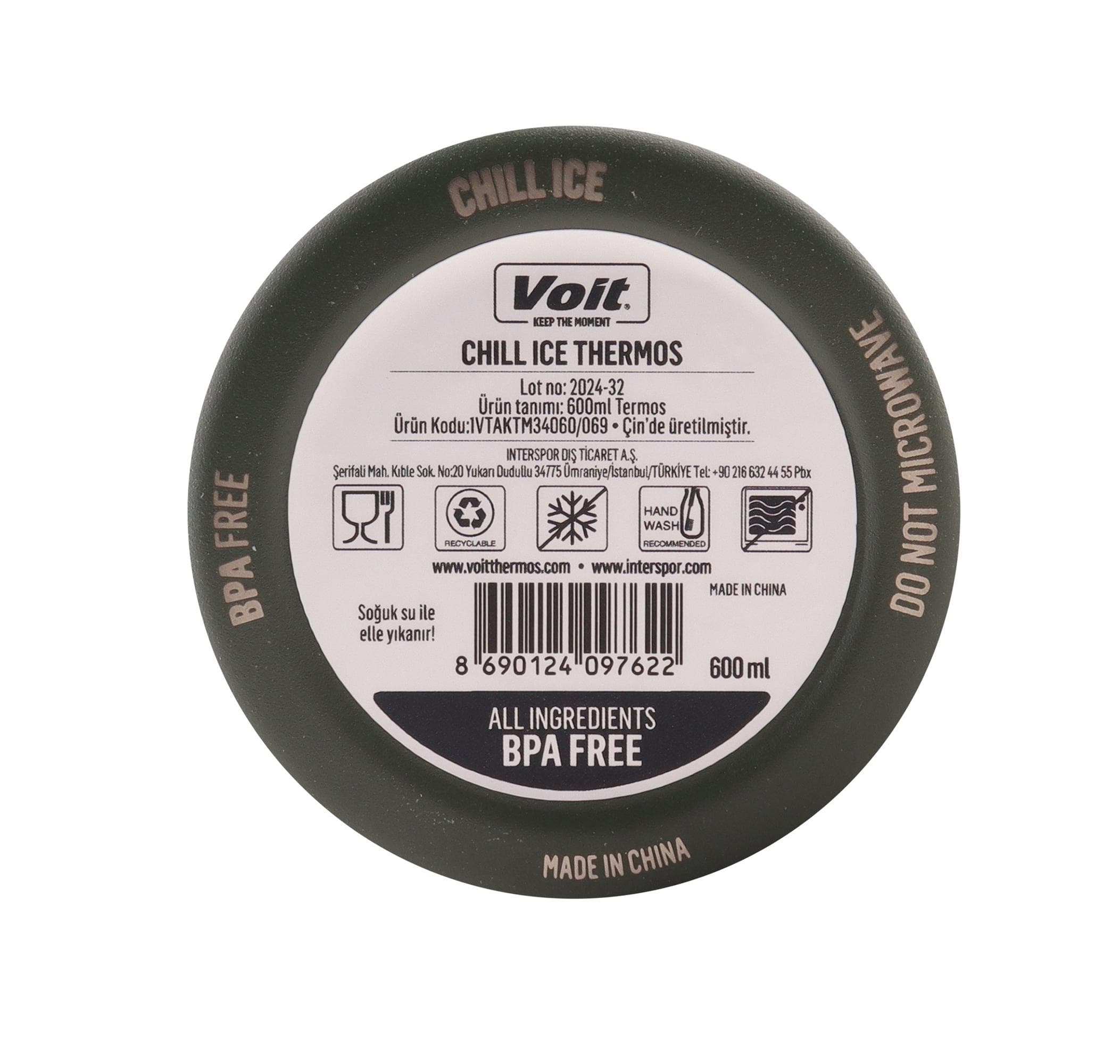 Voit Voit Chıll Ice Thermos 600Ml Termos Haki - 6