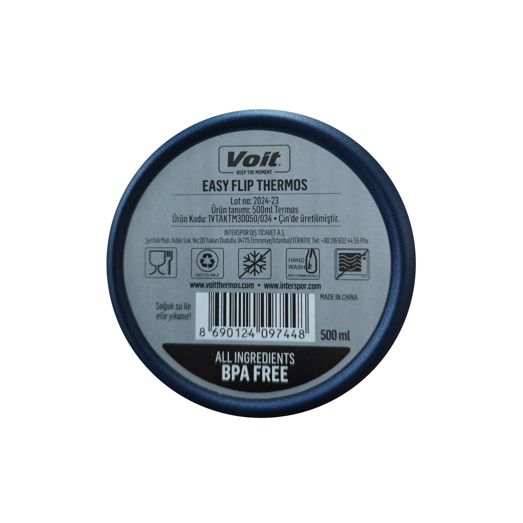 Voit Voit Easy Flıp Thermos 500 Ml Termos Mavi - 6