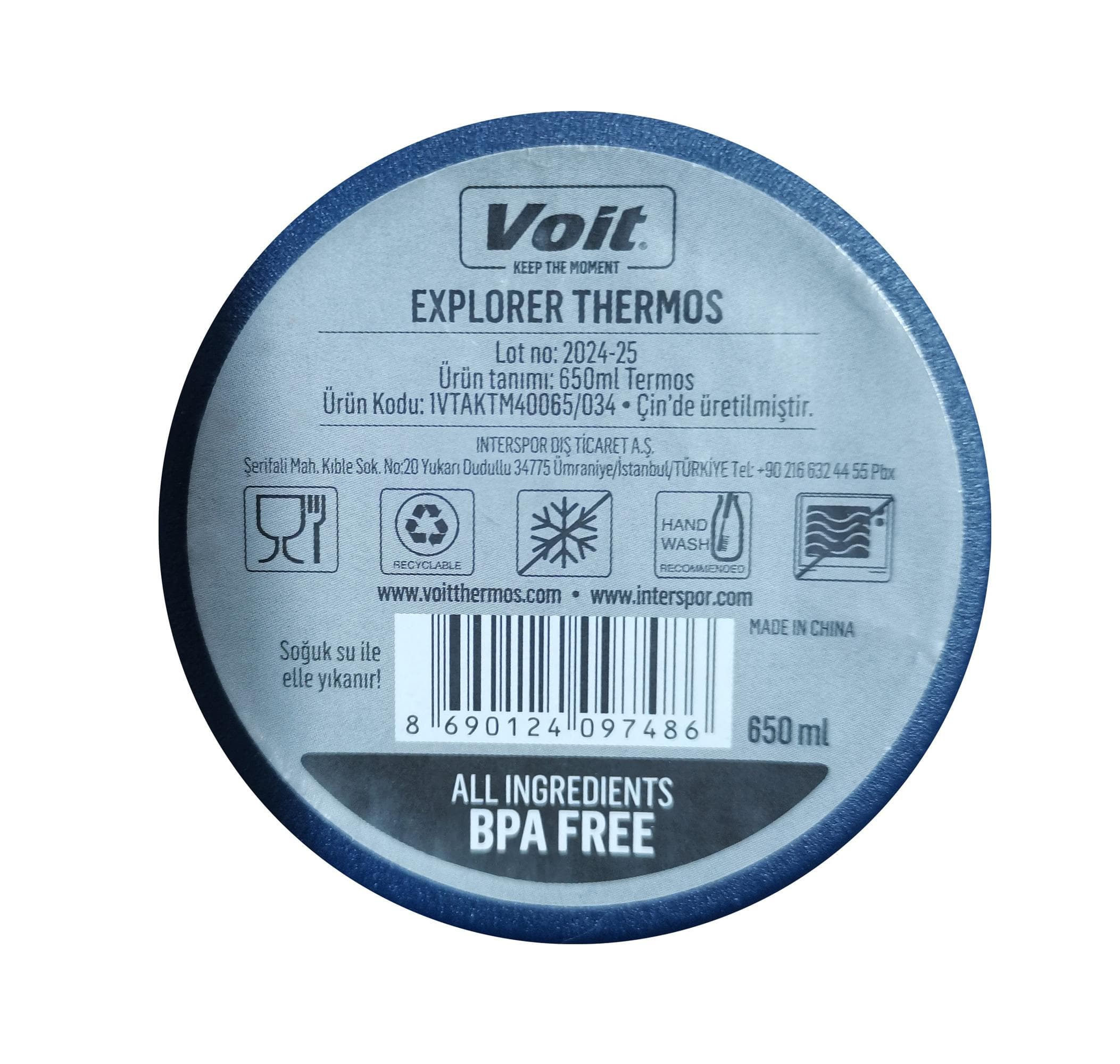 Voit Voit Explorer Thermos 650 Ml Termos Lacivert - 5