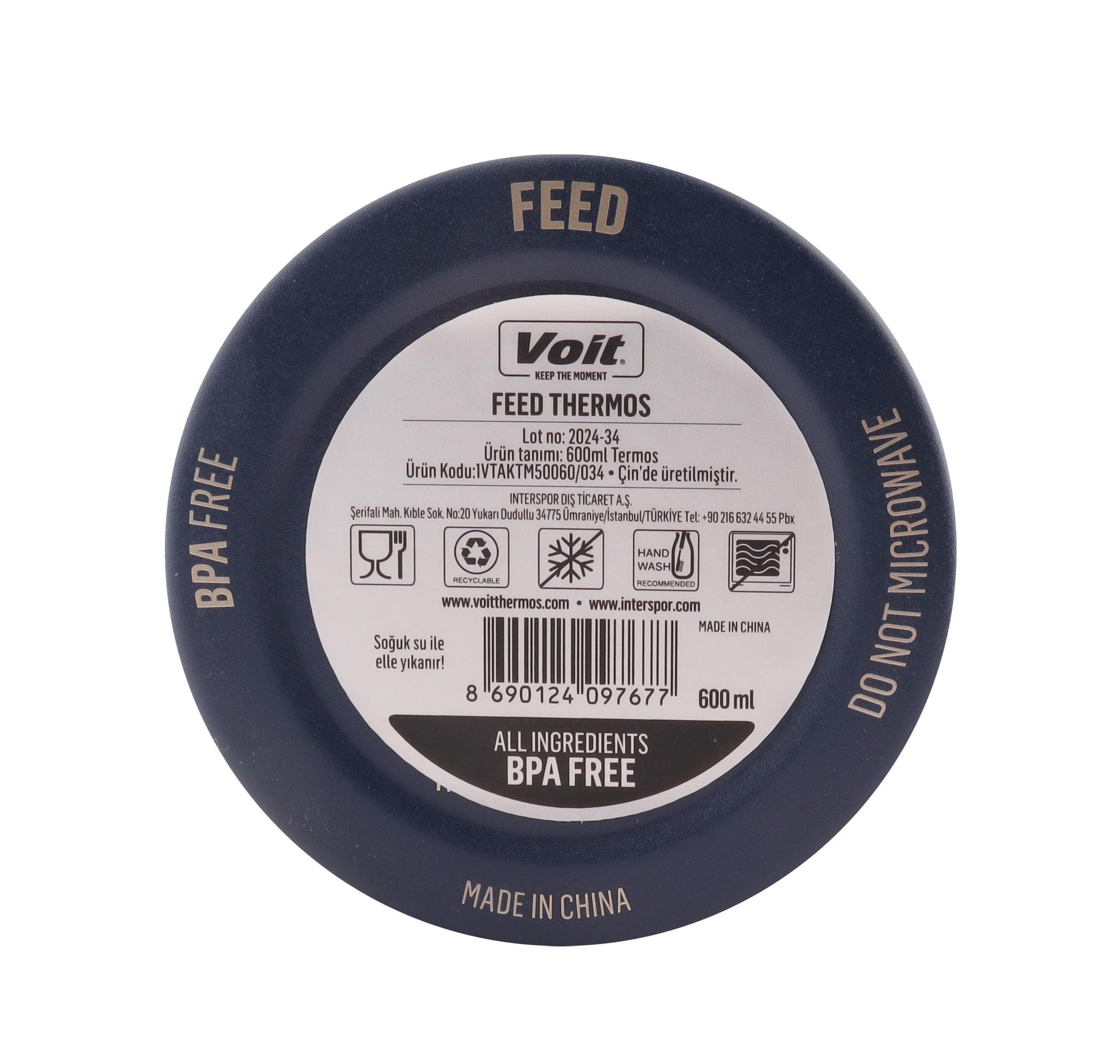 Voit Voit Feed Thermos 600Ml Termos Lacivert - 6