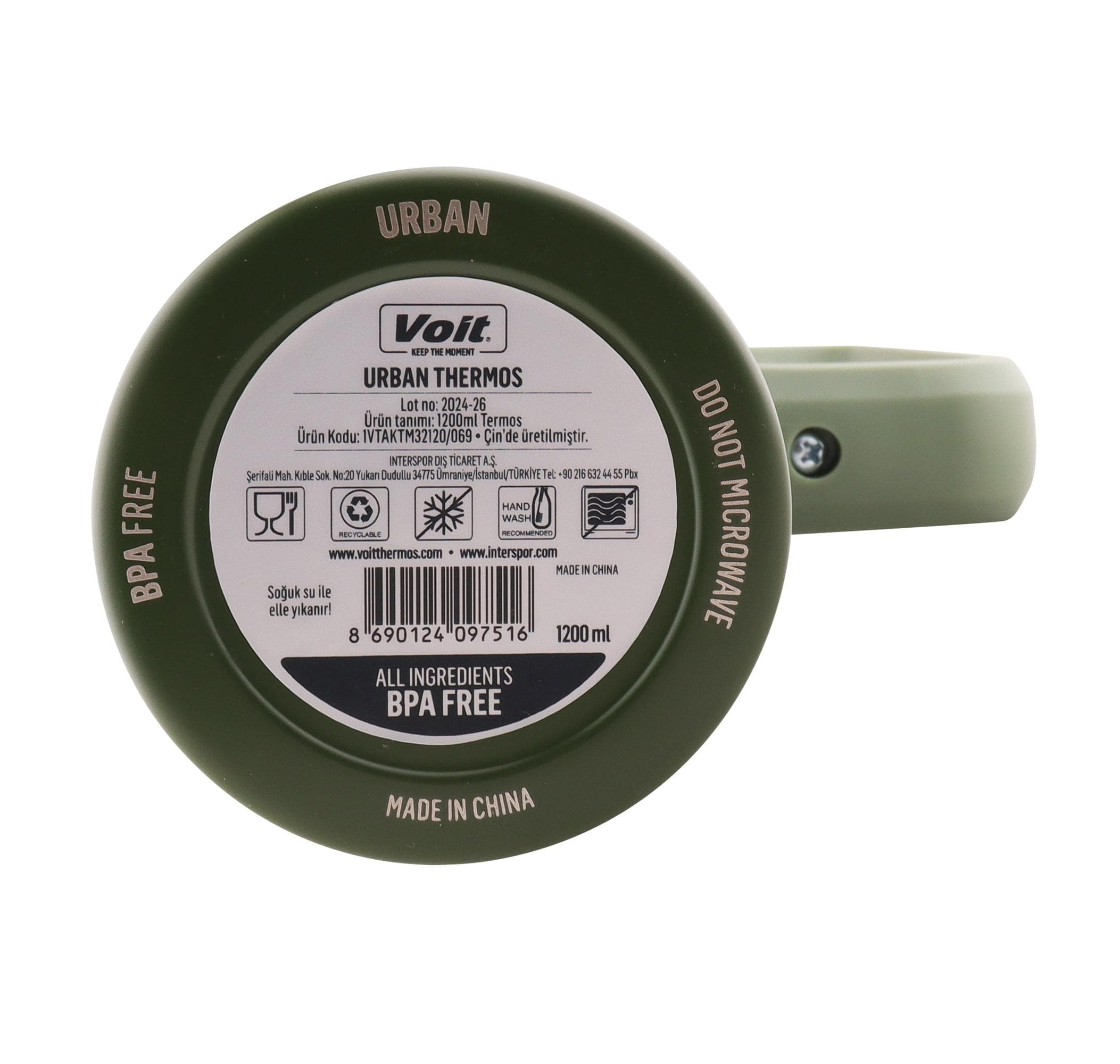 Voit Voit Urban Thermos 1200Ml Termos Yeşil - 6
