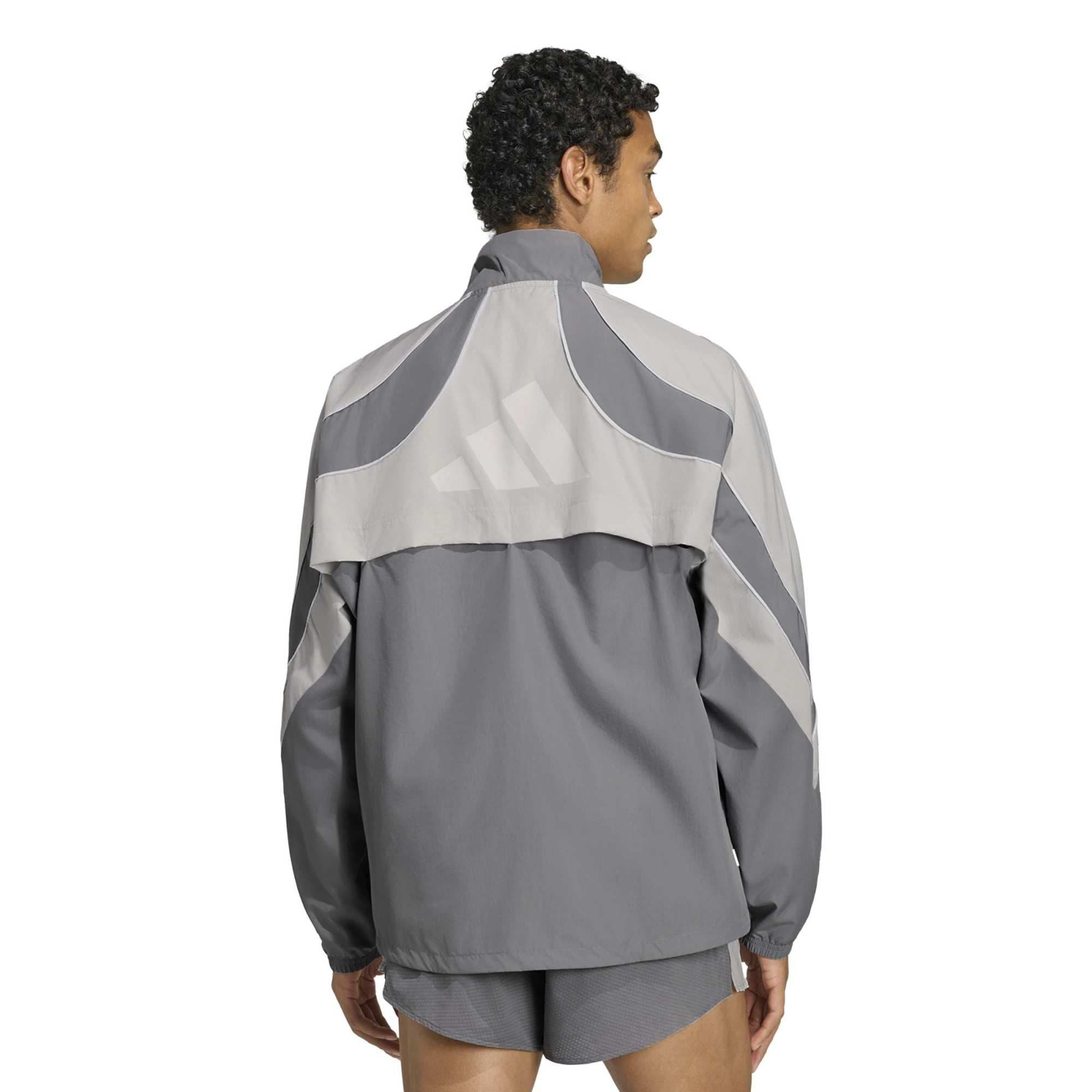 adidas Adızero A Jkt M Erkek Yağmurluk-Rüzgarlık Gri - 2