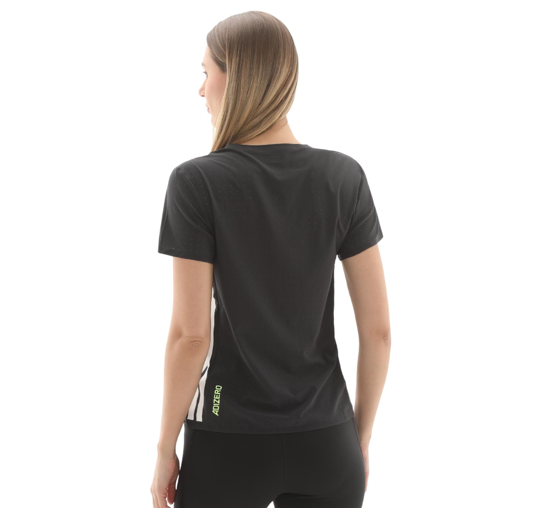adidas adidas Adızero Tee W Kadın T-Shirt Siyah - 4