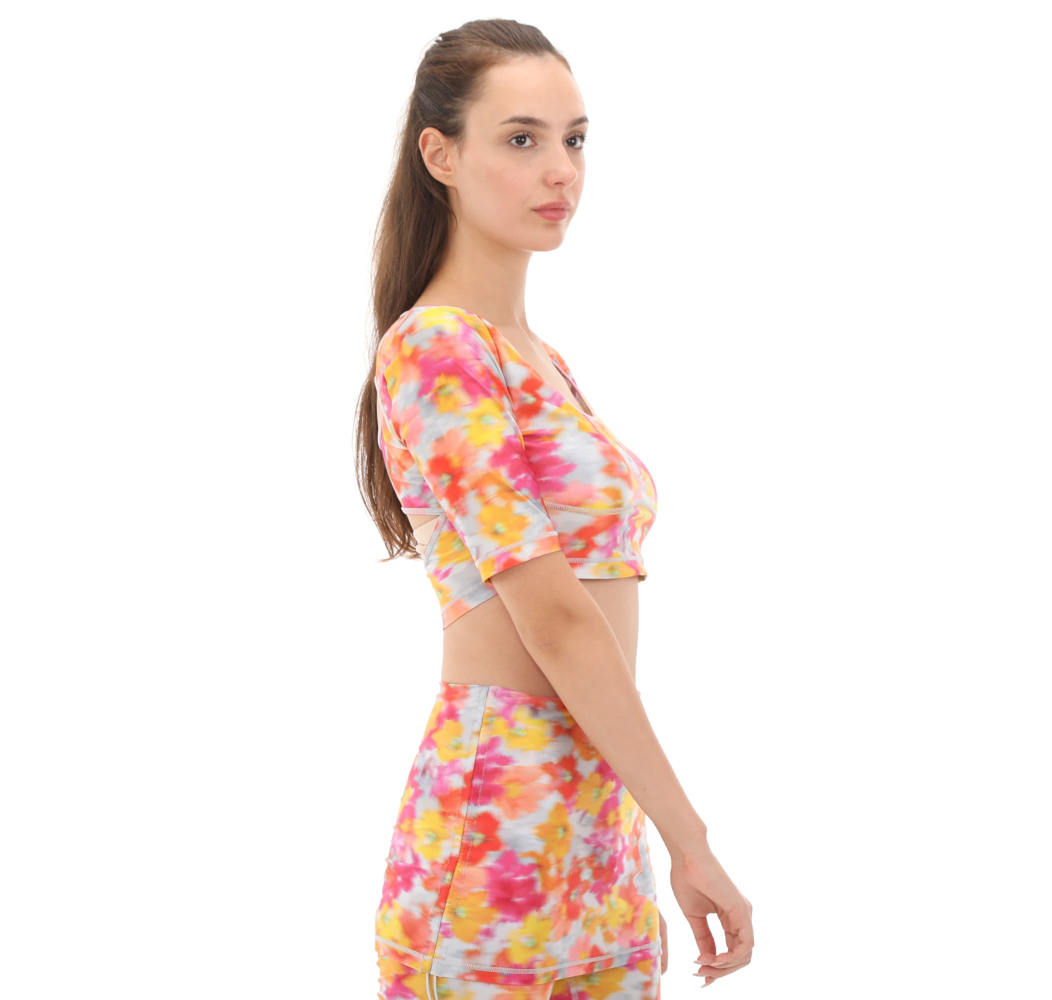 adidas adidas By Stella Mccartney Crop Kadın T-Shirt Pembe - 2