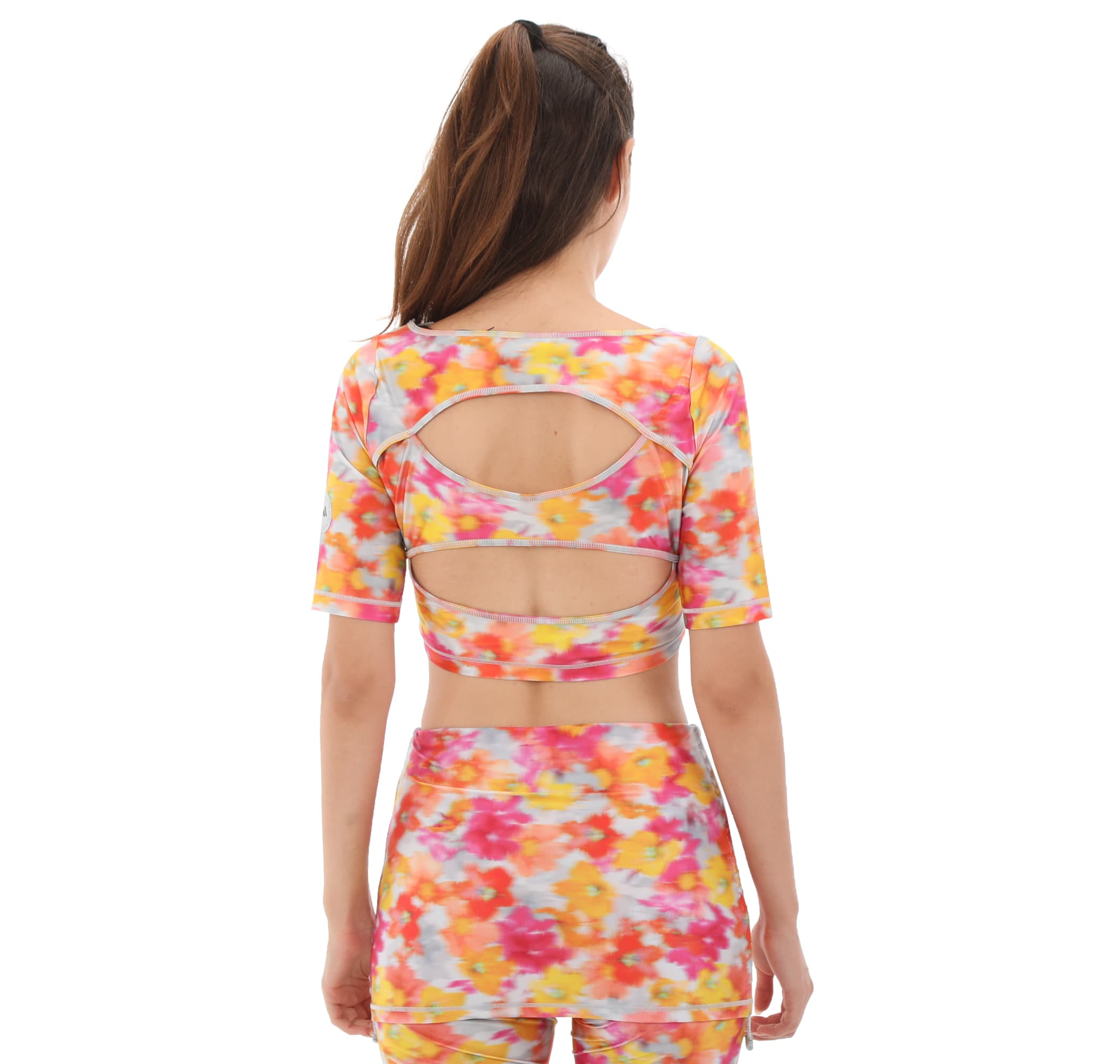 adidas adidas By Stella Mccartney Crop Kadın T-Shirt Pembe - 4