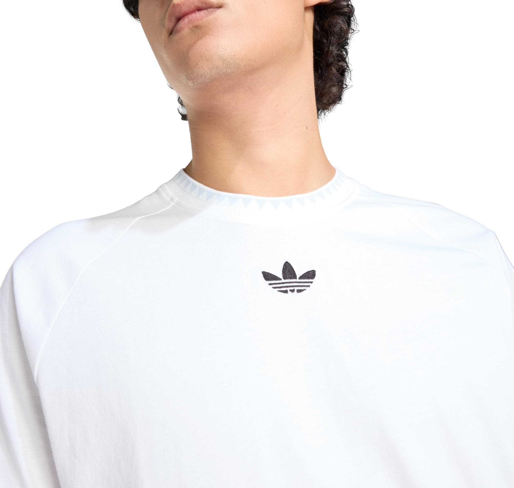 adidas adidas Chest Str Ss T Erkek T-Shirt Beyaz - 5