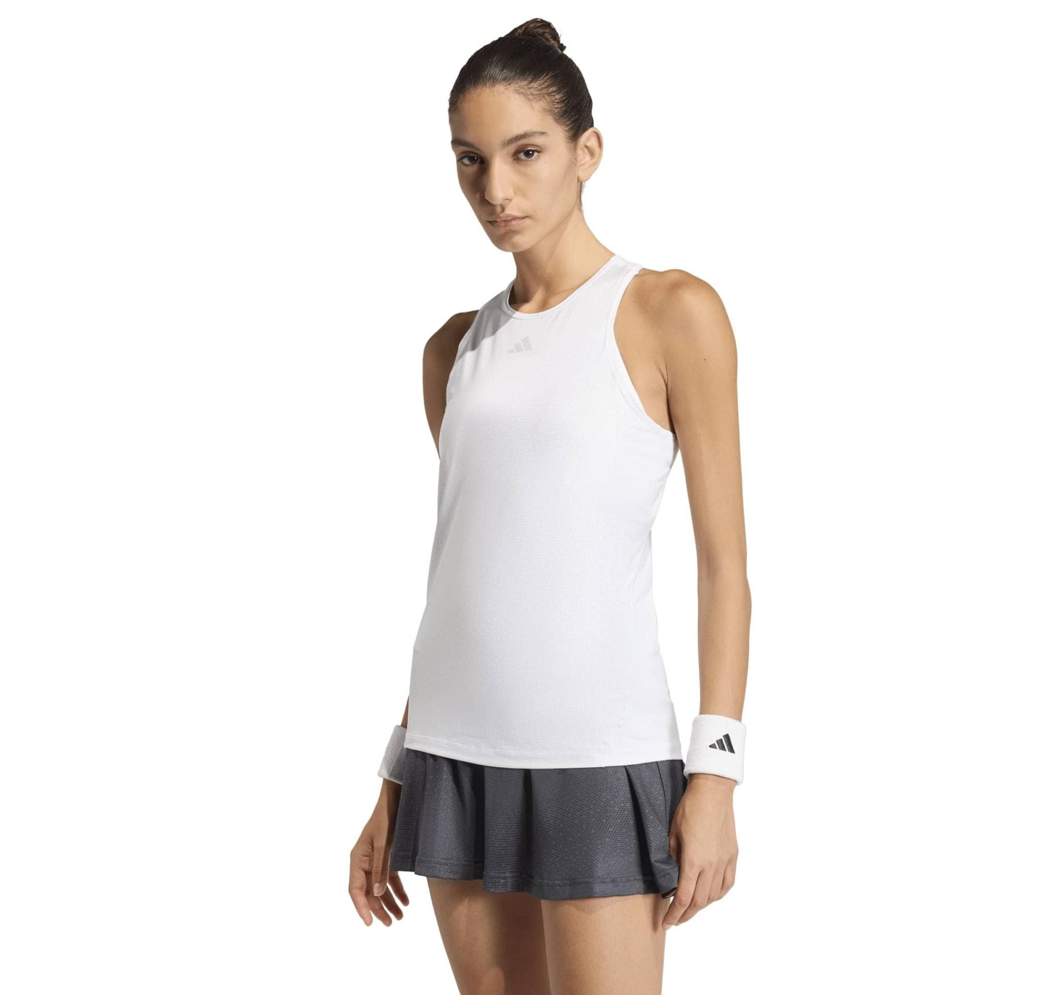adidas adidas Club Graph Tank Kadın T-Shirt Beyaz