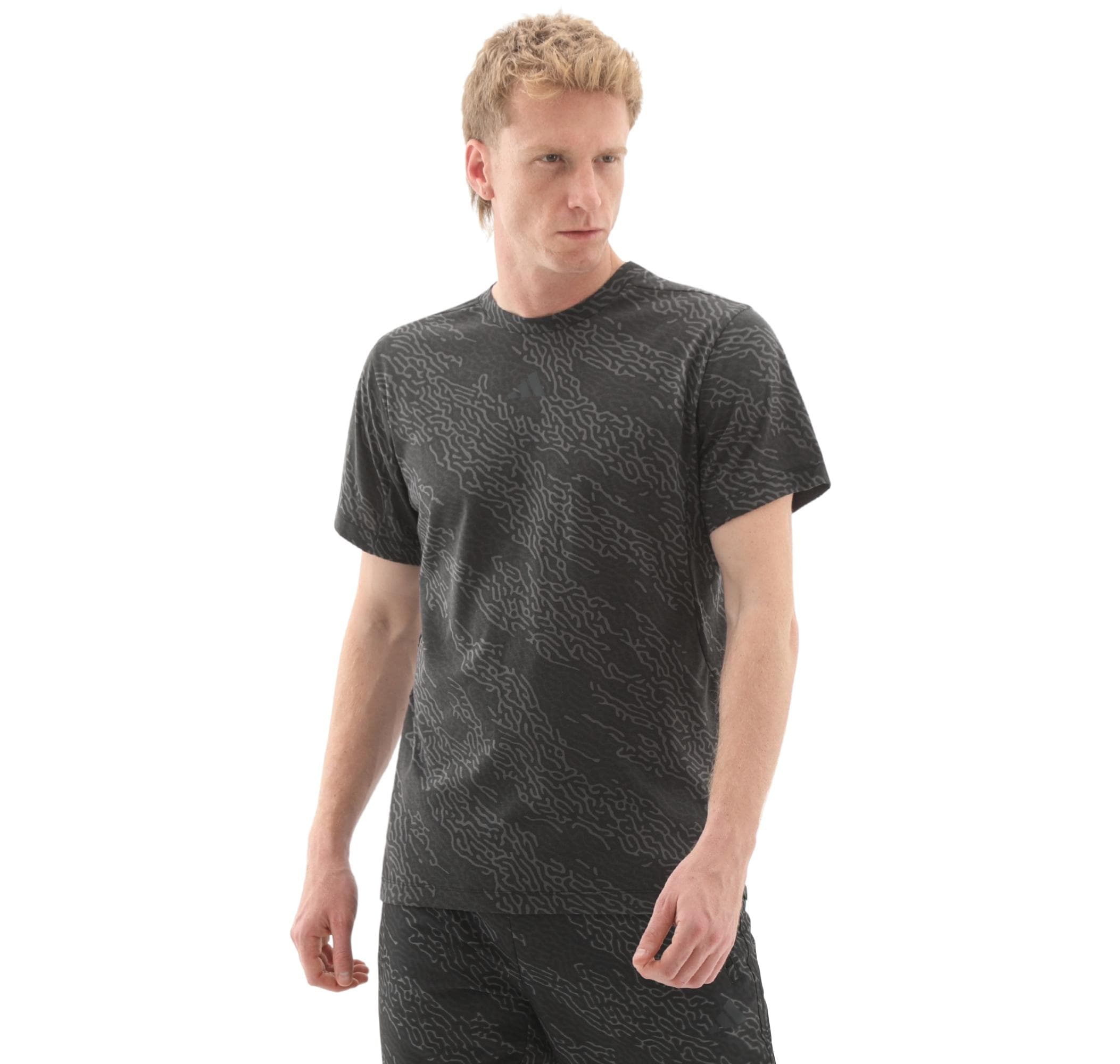 adidas adidas D4T Aop Tee Erkek T-Shirt Siyah - 2