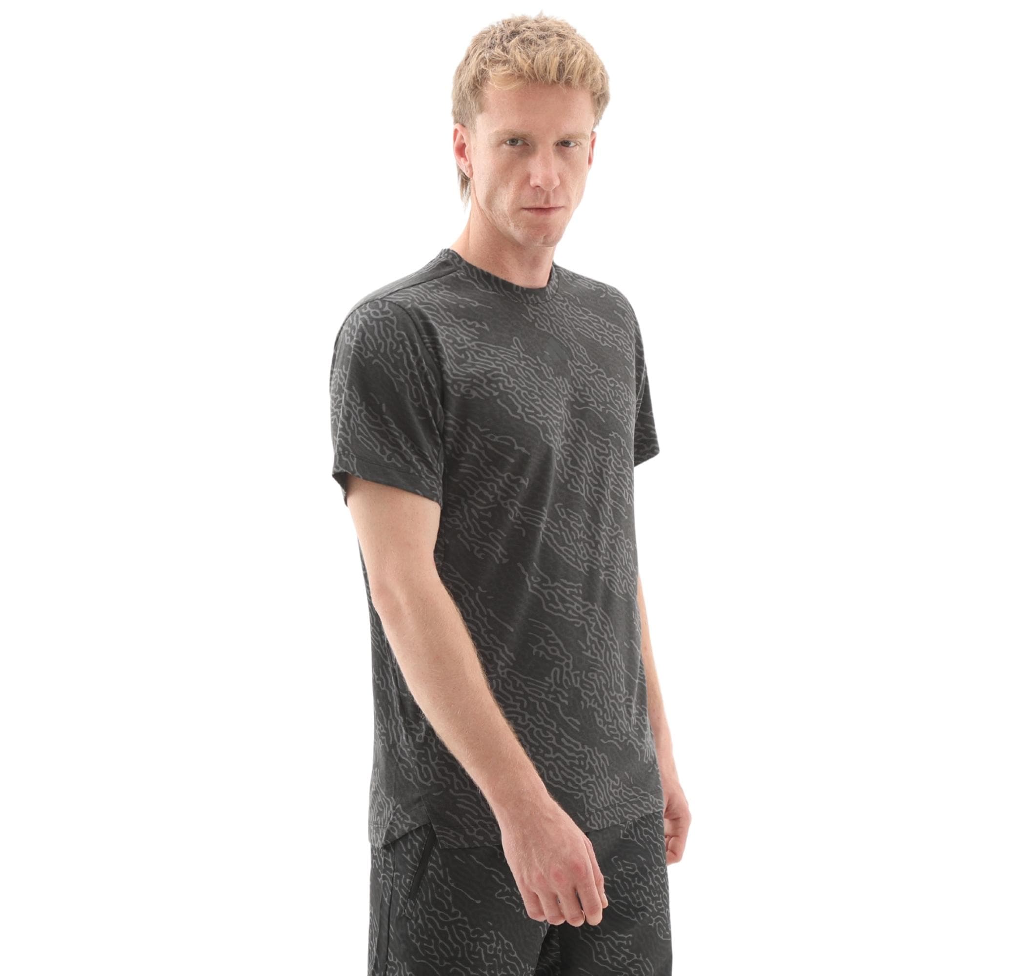 adidas adidas D4T Aop Tee Erkek T-Shirt Siyah - 3