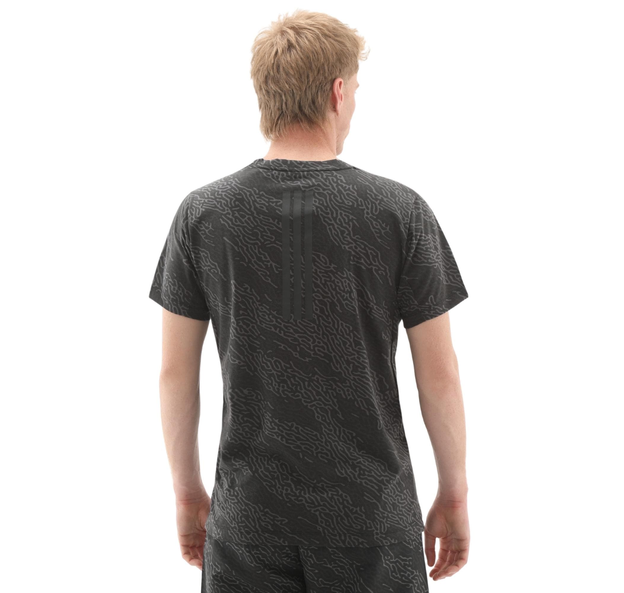 adidas adidas D4T Aop Tee Erkek T-Shirt Siyah - 4