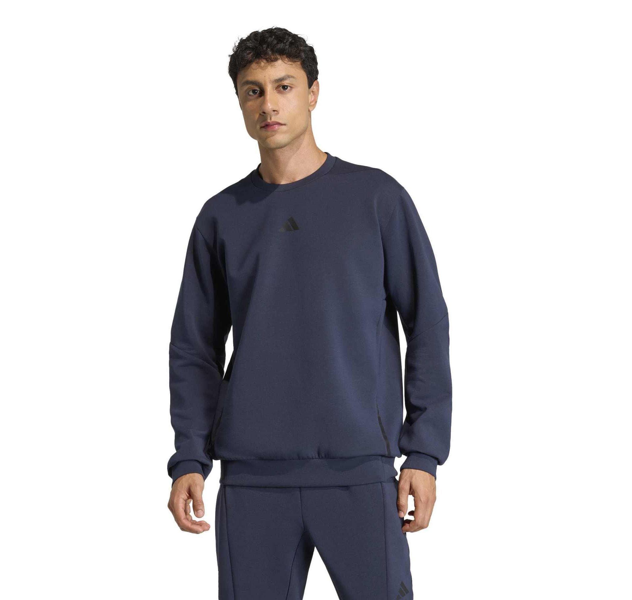 adidas adidas D4T Crew Sweats Erkek Sweatshirt Mavi