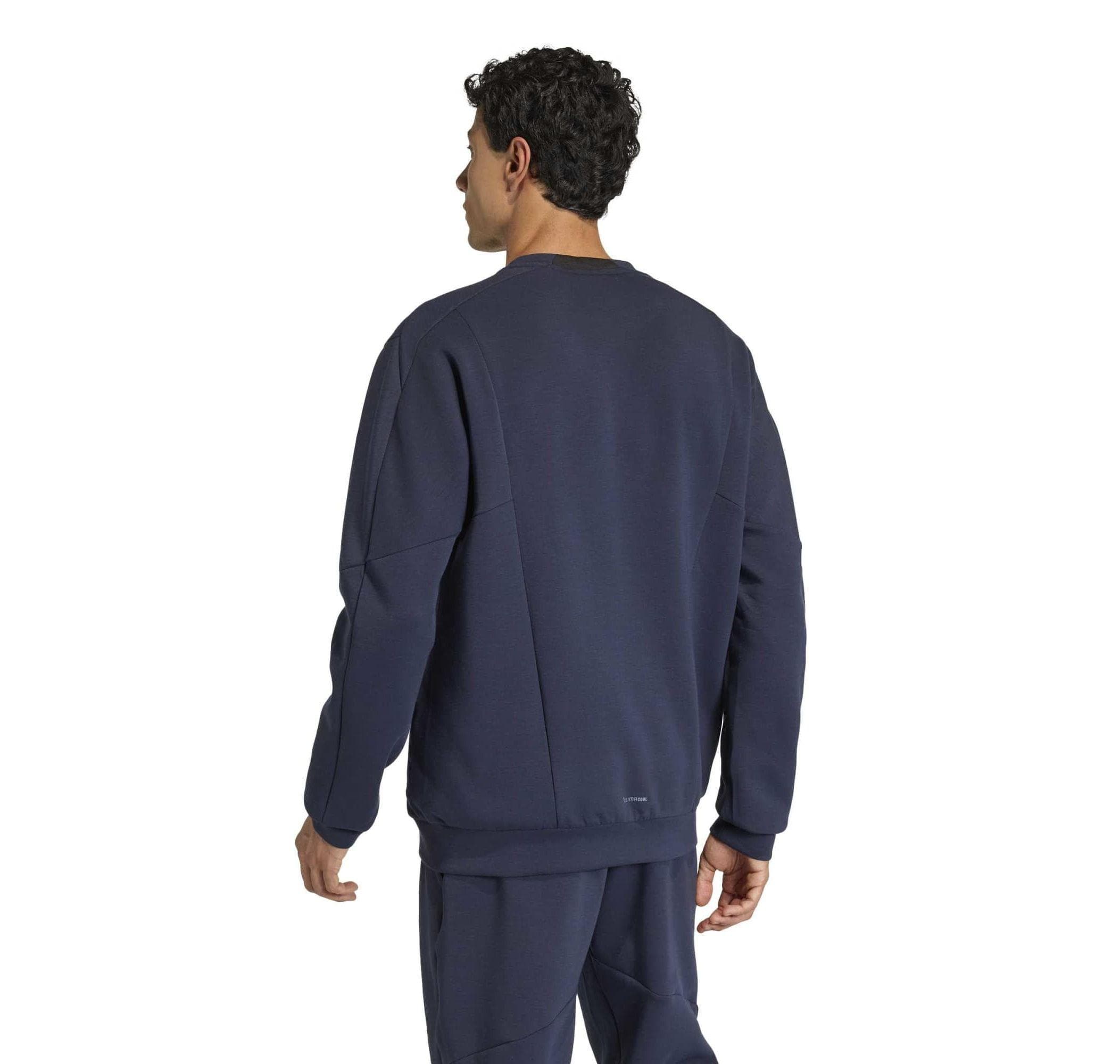 adidas adidas D4T Crew Sweats Erkek Sweatshirt Mavi - 2