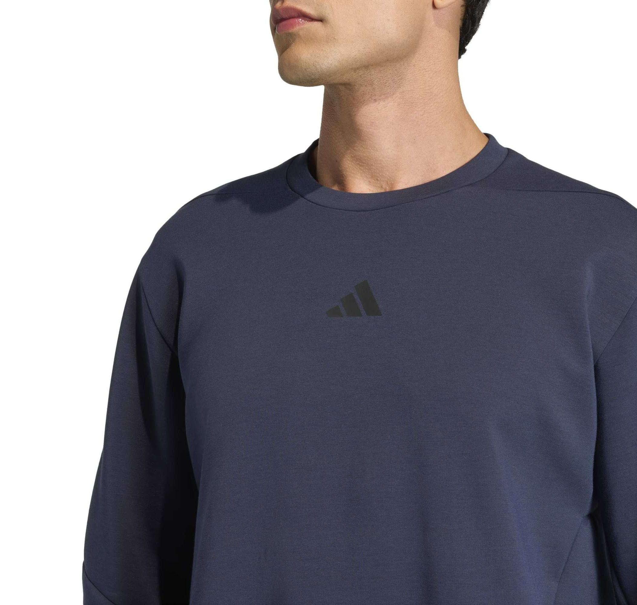 adidas adidas D4T Crew Sweats Erkek Sweatshirt Mavi - 3