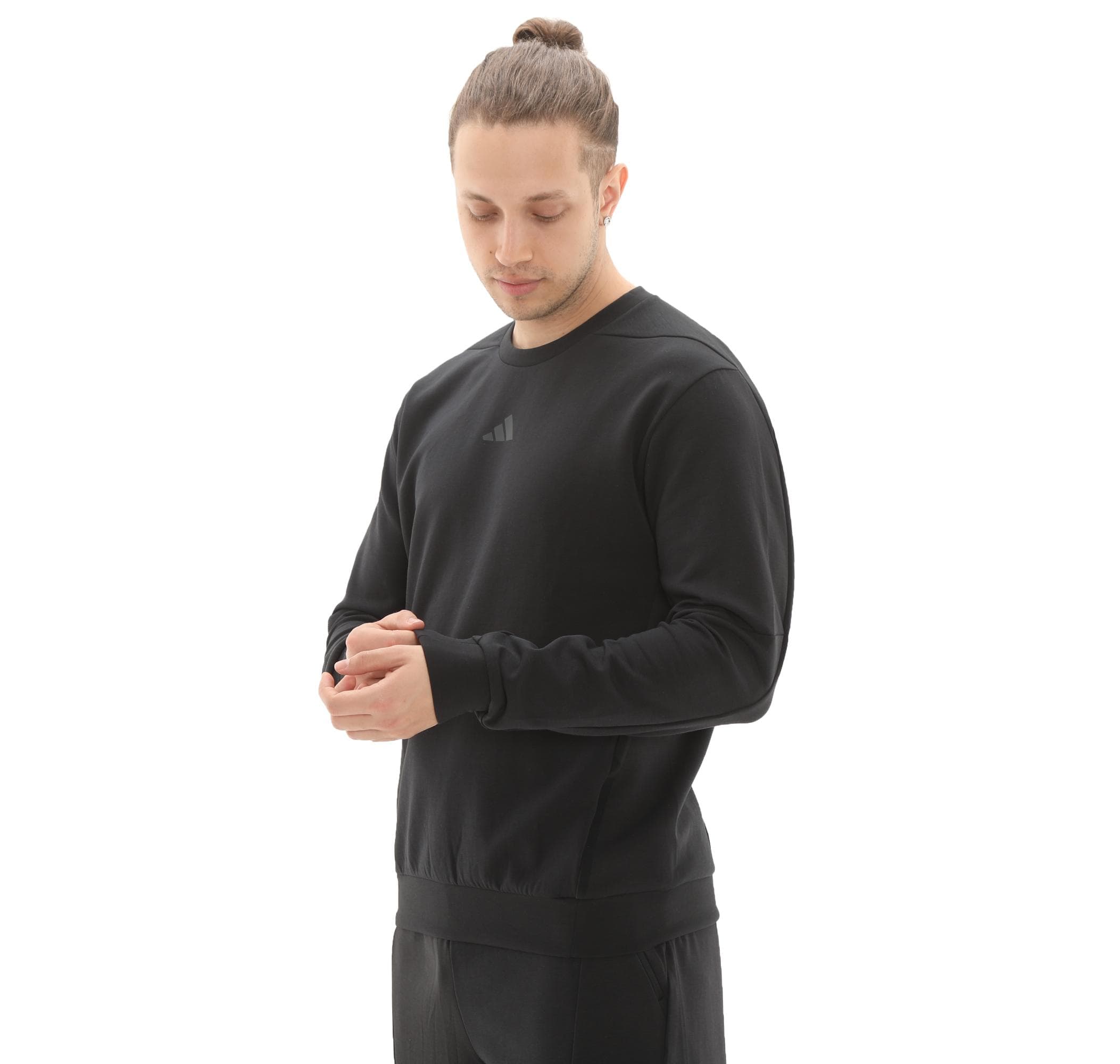 adidas adidas D4T Crew Sweats Erkek Sweatshirt Siyah - 3
