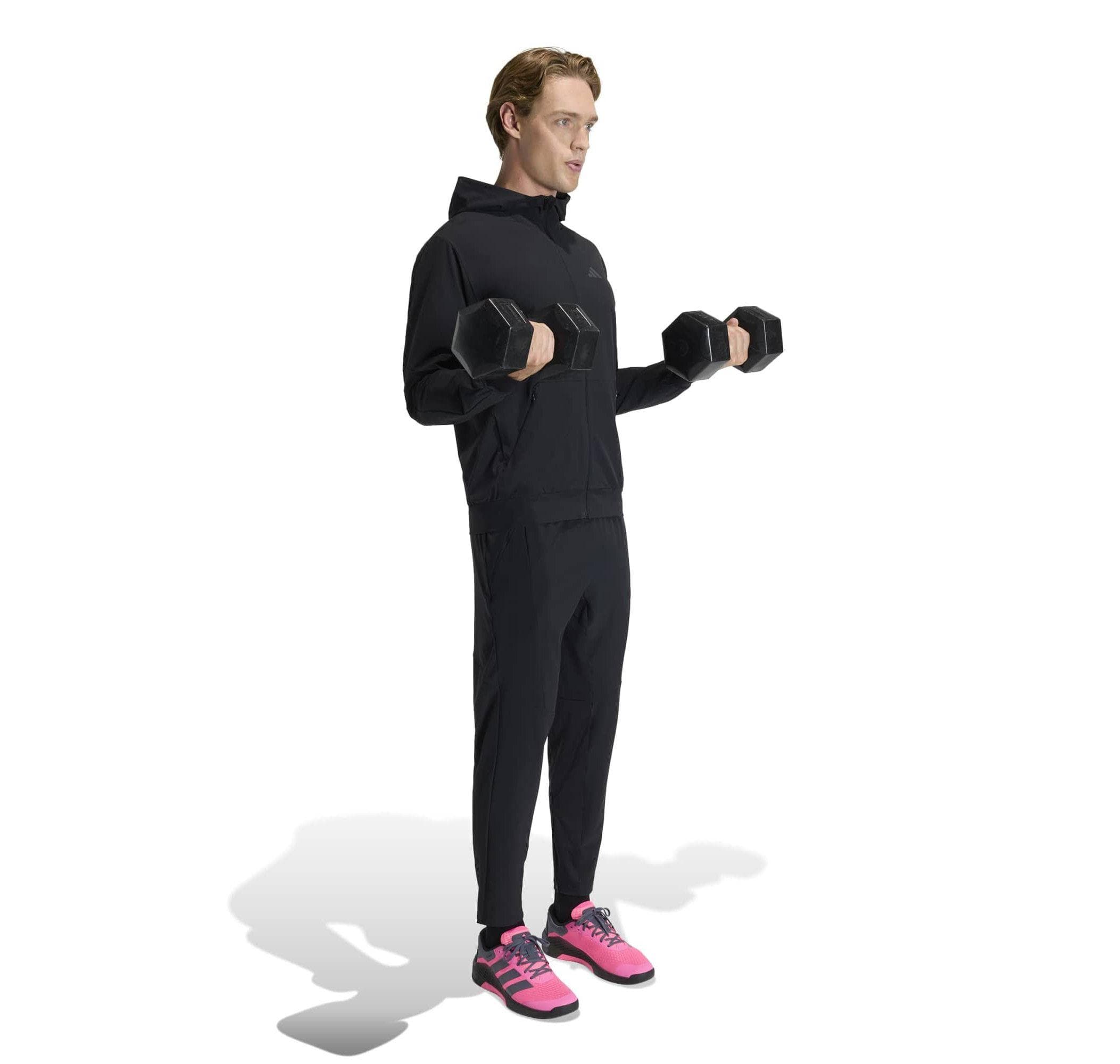 adidas adidas D4T Hybrıd Fz H Erkek Sweatshirt Siyah - 3