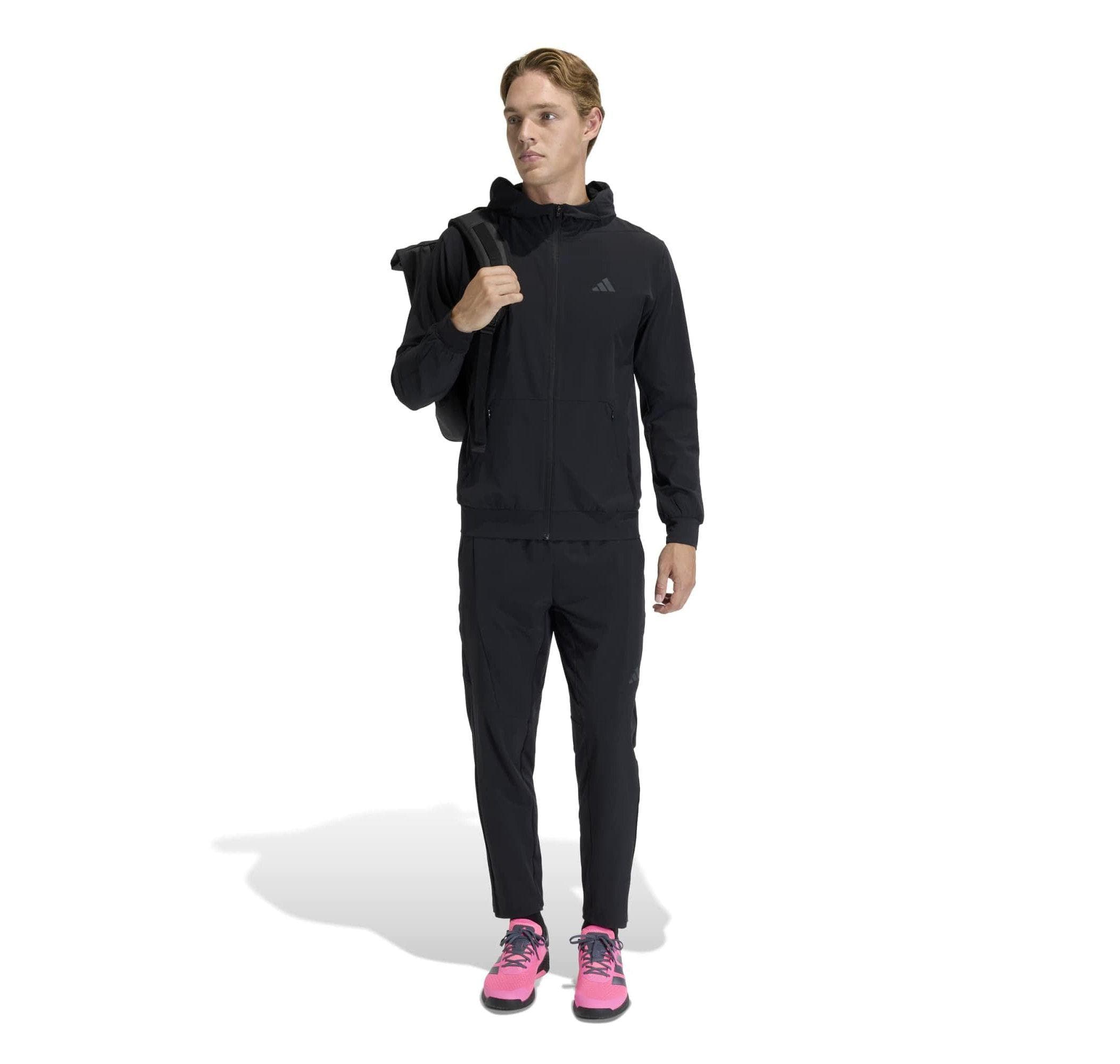 adidas adidas D4T Hybrıd Fz H Erkek Sweatshirt Siyah - 4